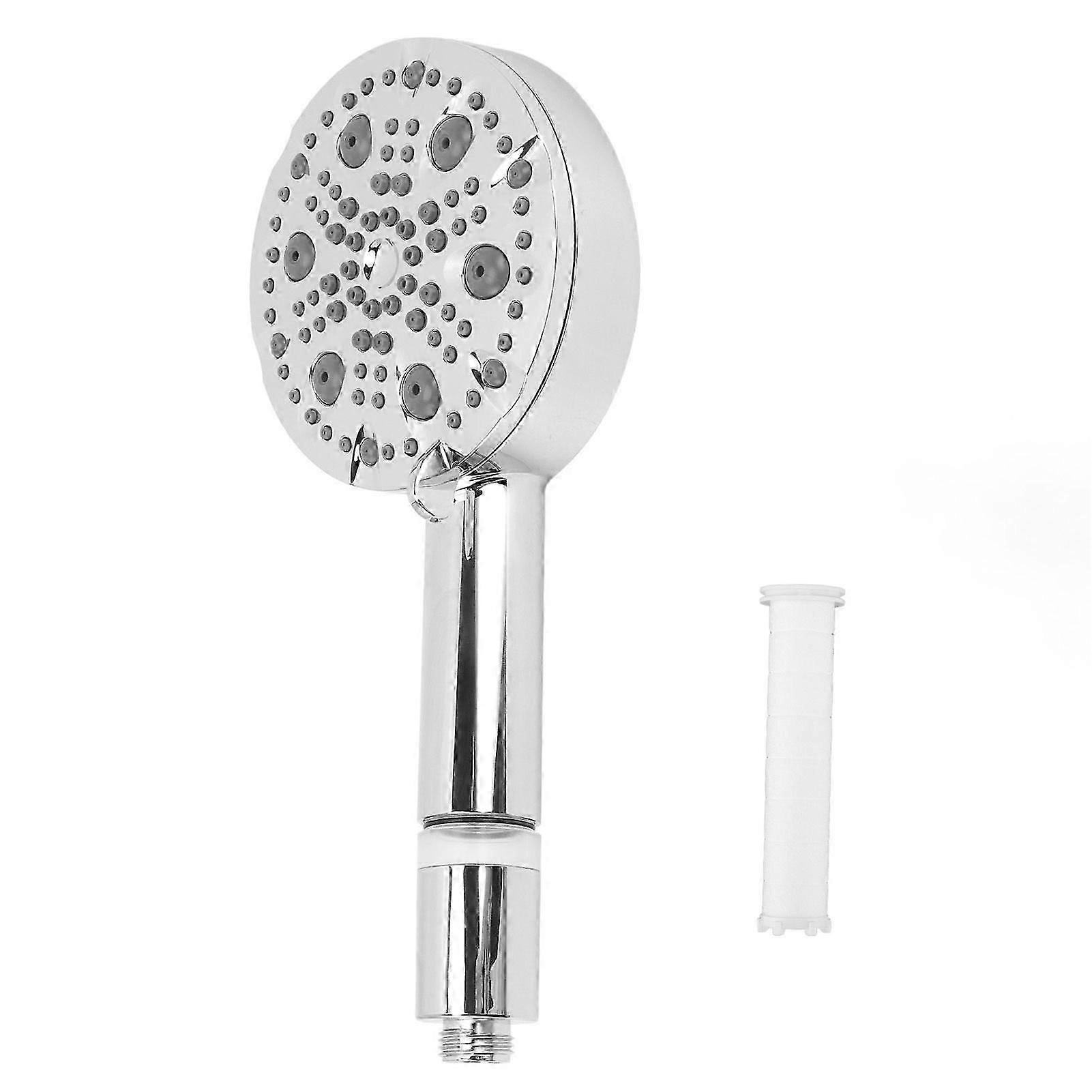 High Pressure Handheld Shower 9 Function Powerful Shower Spray Handheld Filter Shower Head Silver