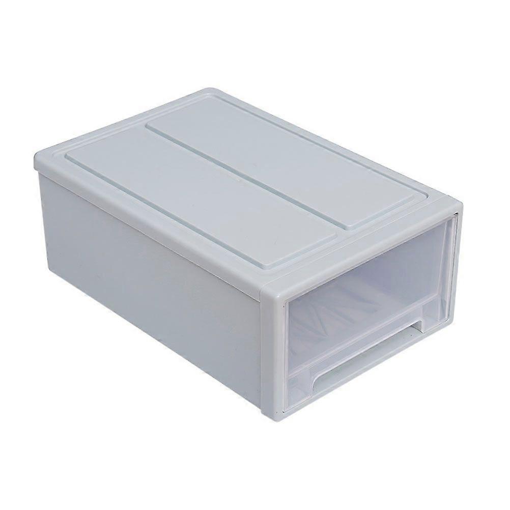 1Pc Stackable Transparent Storage Box Drawer-type Clothes Shoes Organizer