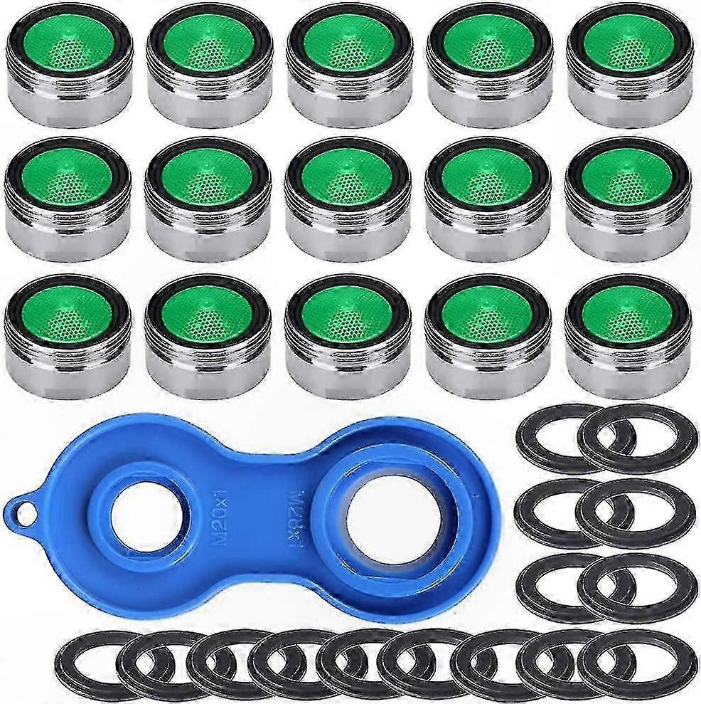 Water-Saving Faucet Aerator Kit with 15 Nozzle Jets M24 Adapter for Kitchen Hardware Sets