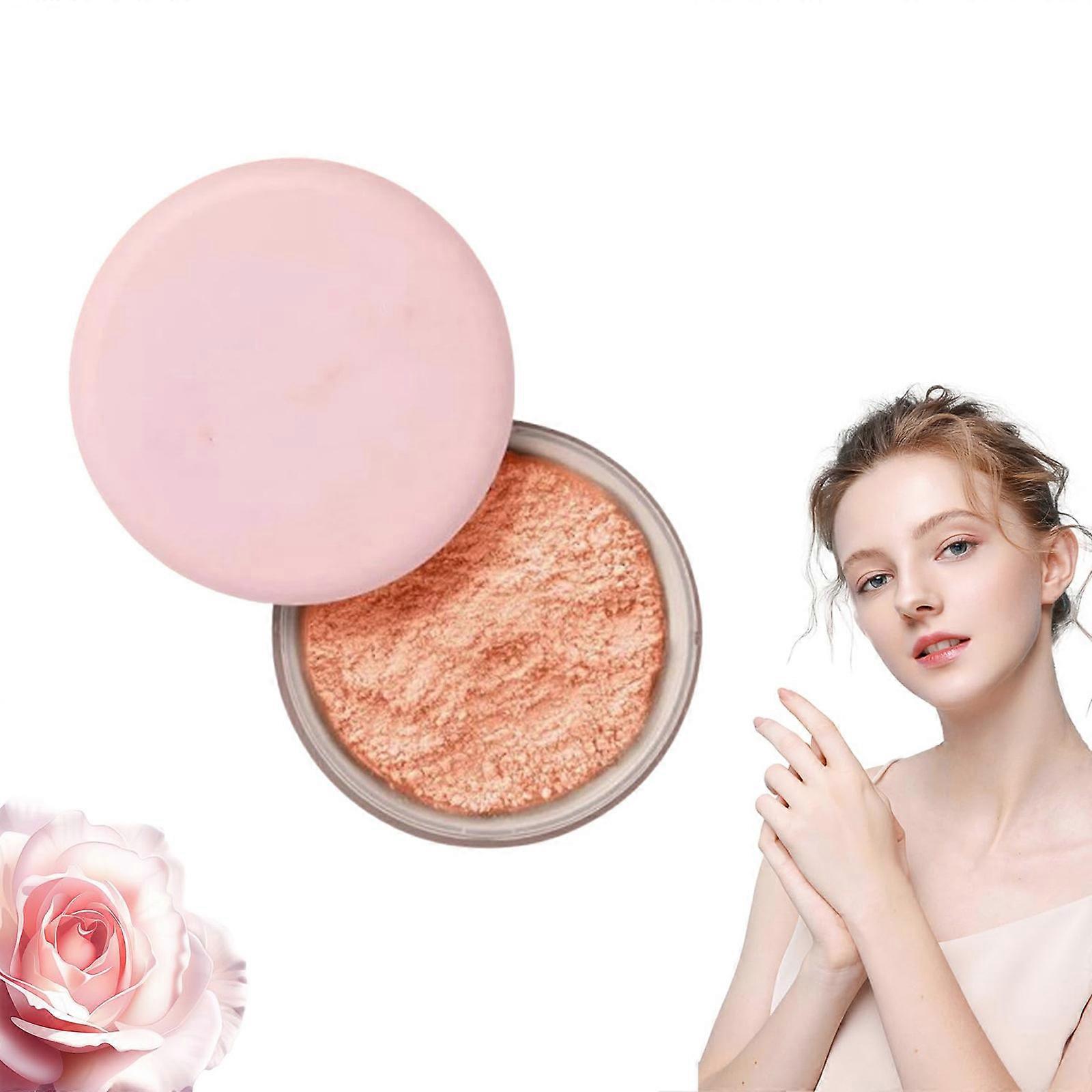 Pink Blurring Powder, Compact - Tone-up Pact | Korean Pressed Setting Powder for Pink Blur Effect, Translucent Compact, Finishing Powder