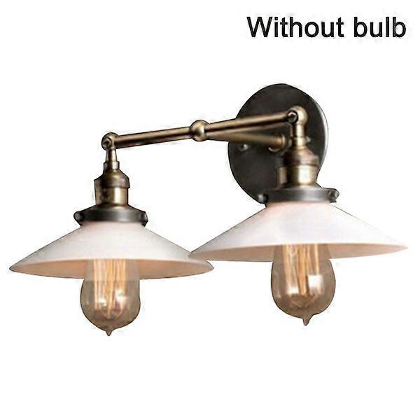 Two-light wall lamp with E26 lamp holder, waterproof iron lampshade, suitable for multiple places