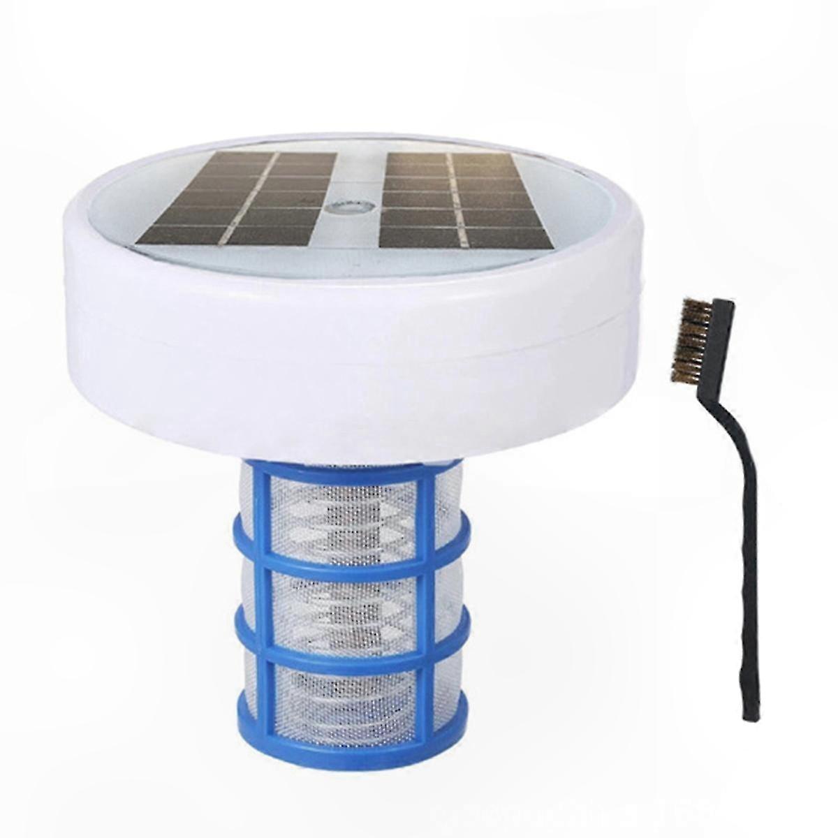 Copper Ionizer for Swimming Pools, Solar-Powered Pool Floater with Mineral Sanitization Technology