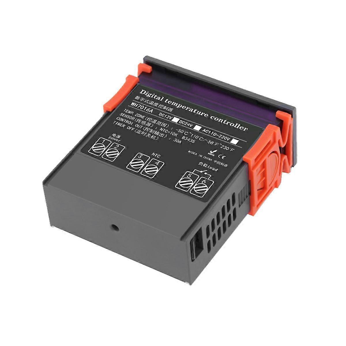 7016A Digital Temperature Controller 220V 30A with High-Power Temp Control Thermostat Heating Cooli
