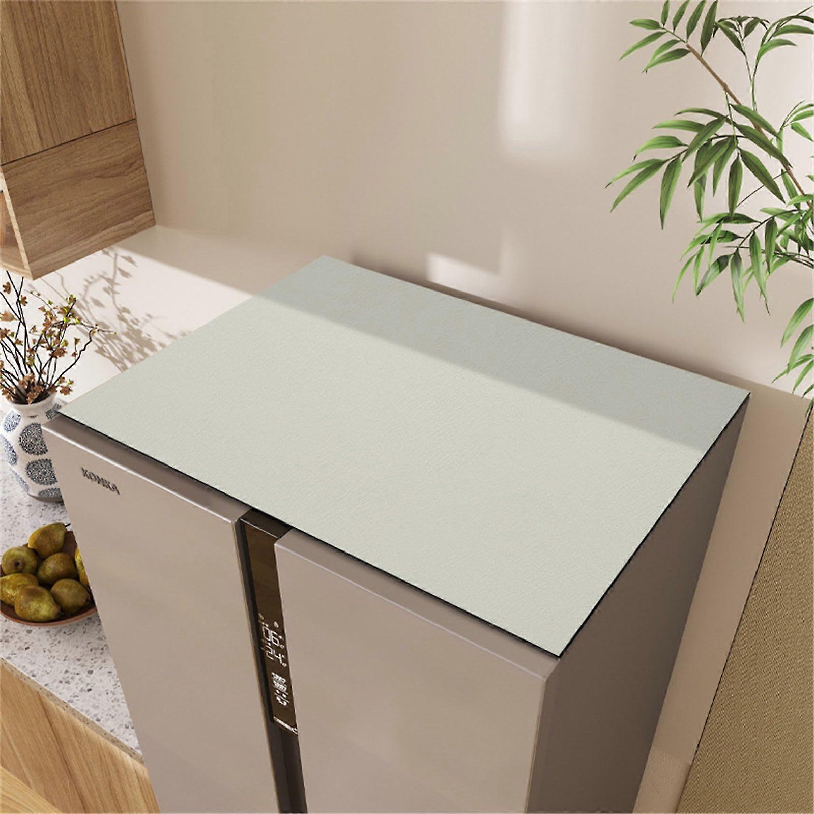 Washer Protector Solid Color Absorbent Microfiber Cover For Washer And Dryer Gray 30x40cm