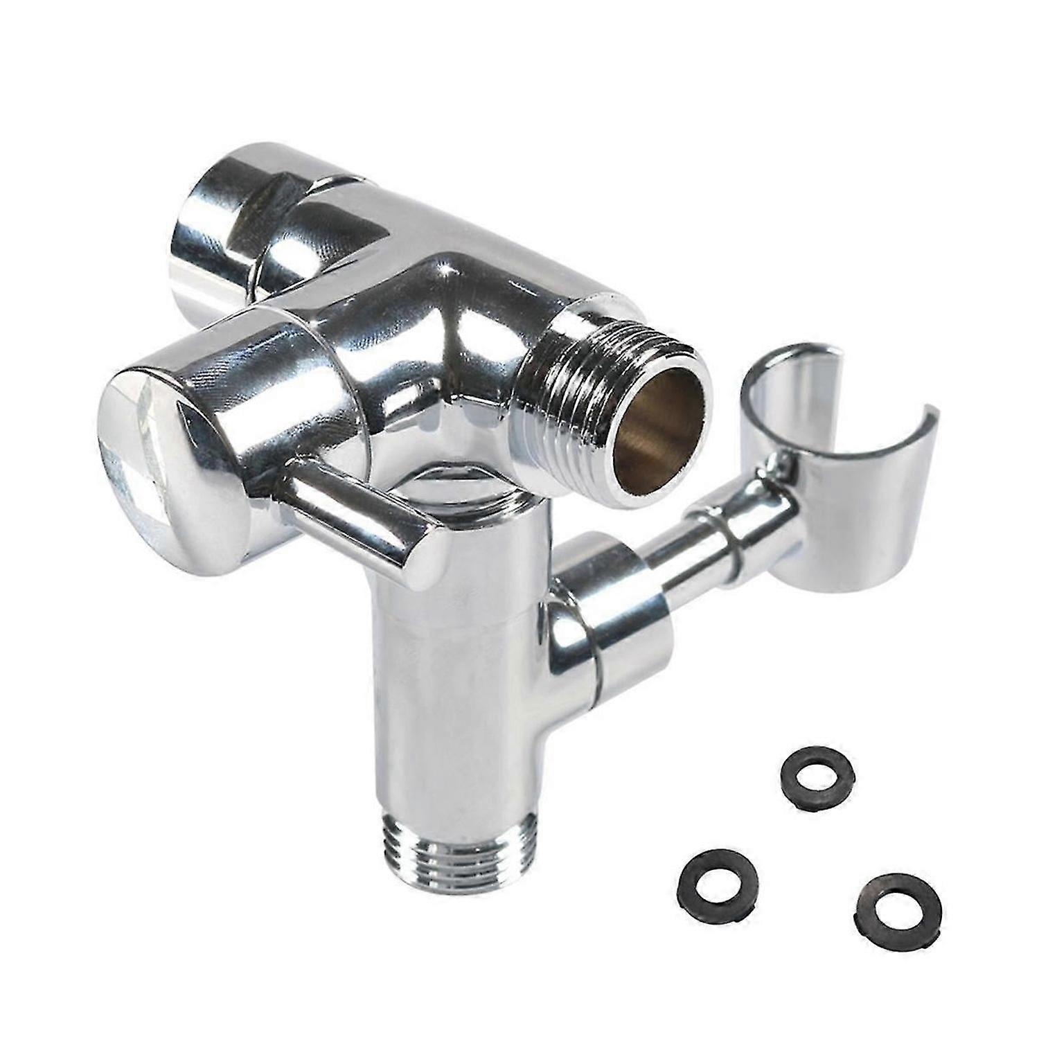 Shower Arm Diverter with Handheld Shower Mount, G1/2 3-Way Diverter Valve Bathroom Universal Shower System Part