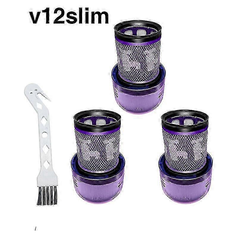 2025 3 Pack 97151701 Hepa Filter For Dyson V12 Detect Slim Cordless Vacuum Cleaner With 1 Brush