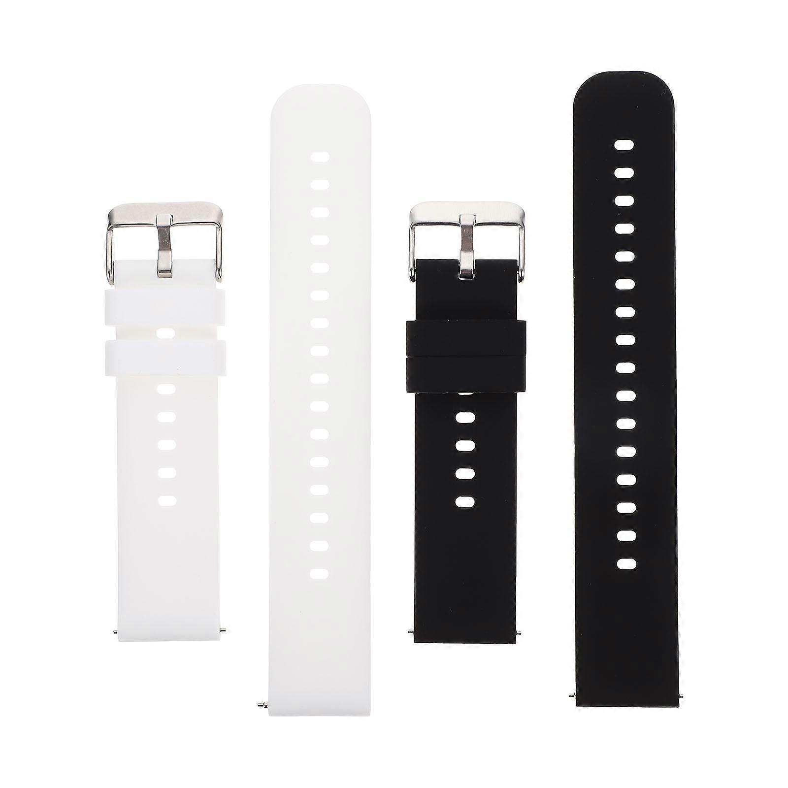 Smartwatch Strap Silicone Watch Band 2Pcs Replaceable Watchband Set