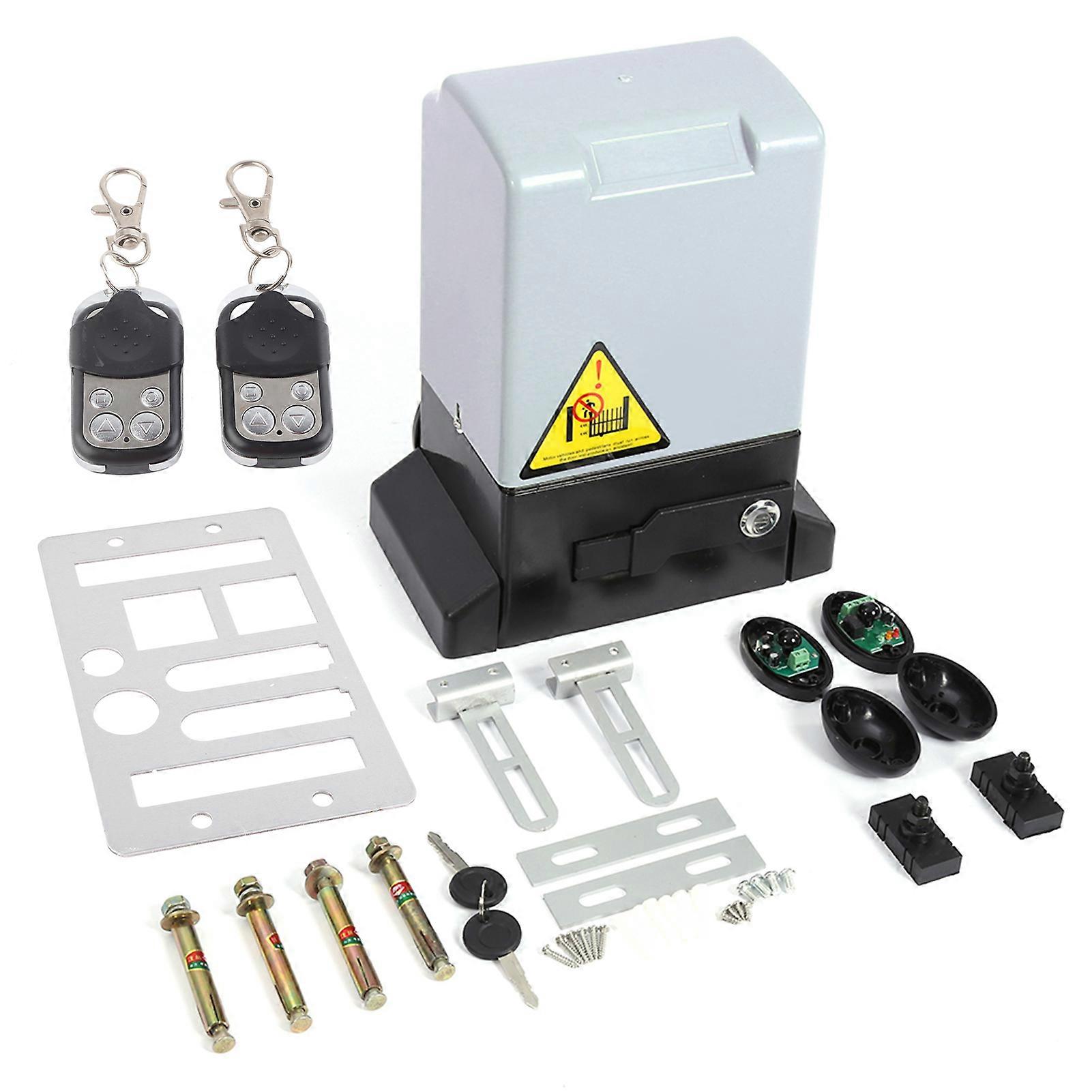 Ouvre-portail électrique coulissant 1 200 kg, moteur automatique, kit de sécurité pour allée robuste