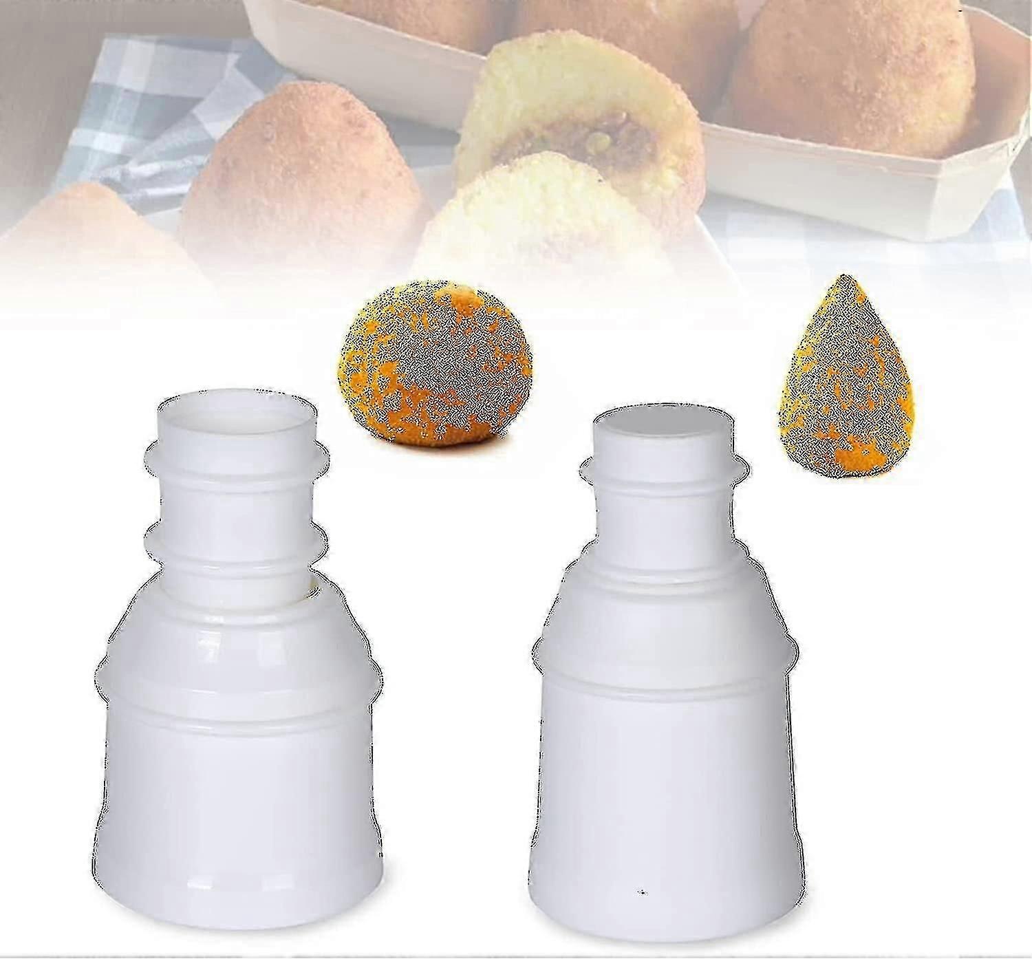 2er-Pack Arancini-Form mit spitzen und runden Spitzen für gefüllte Reisbällchen, selbstgemachtes wiederverwendbares Küchenwerkzeug zum Selbermachen