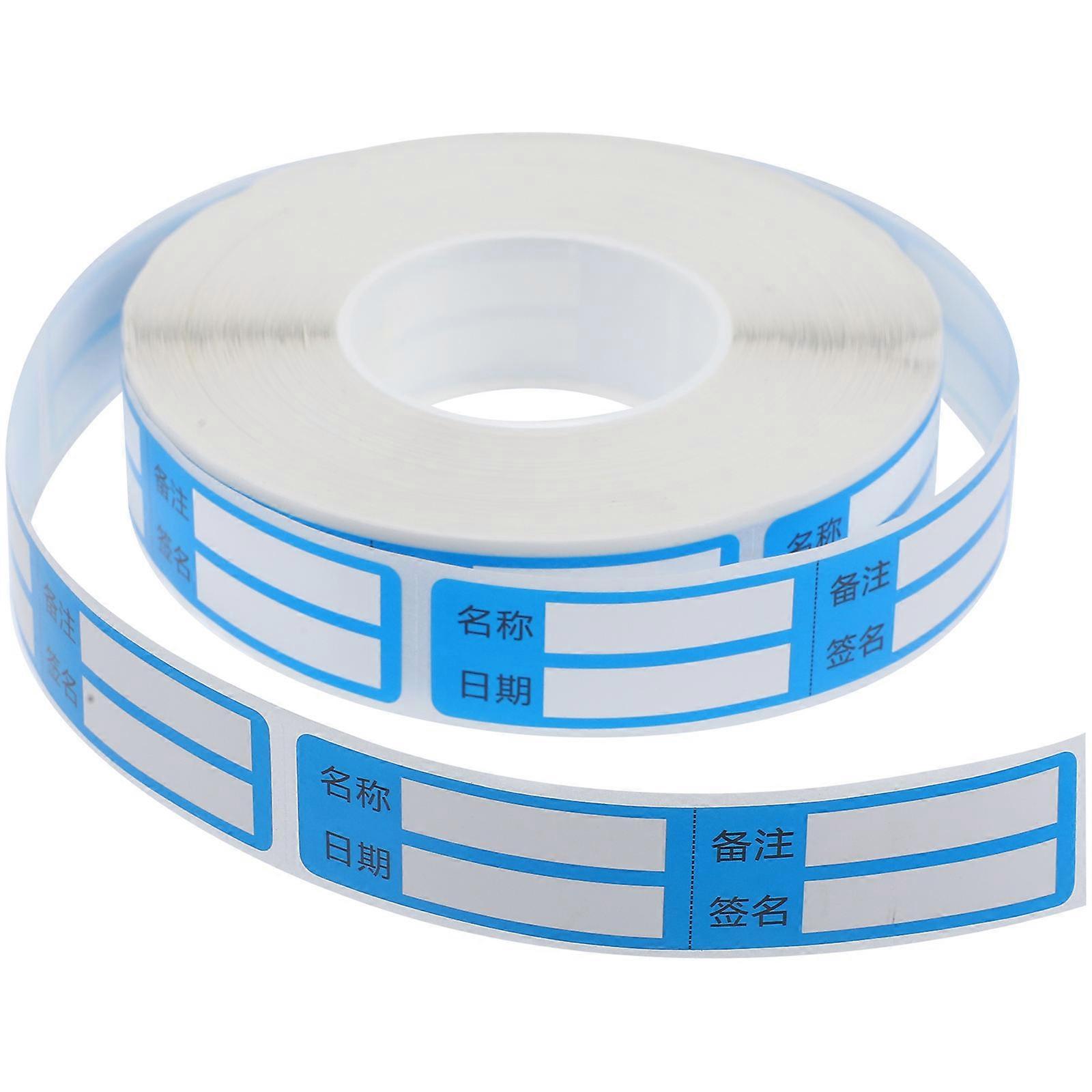 Sticky Labels Roll Blank Labels Office Reminder Stickers Blue Paper Writable Reminder 1 Roll