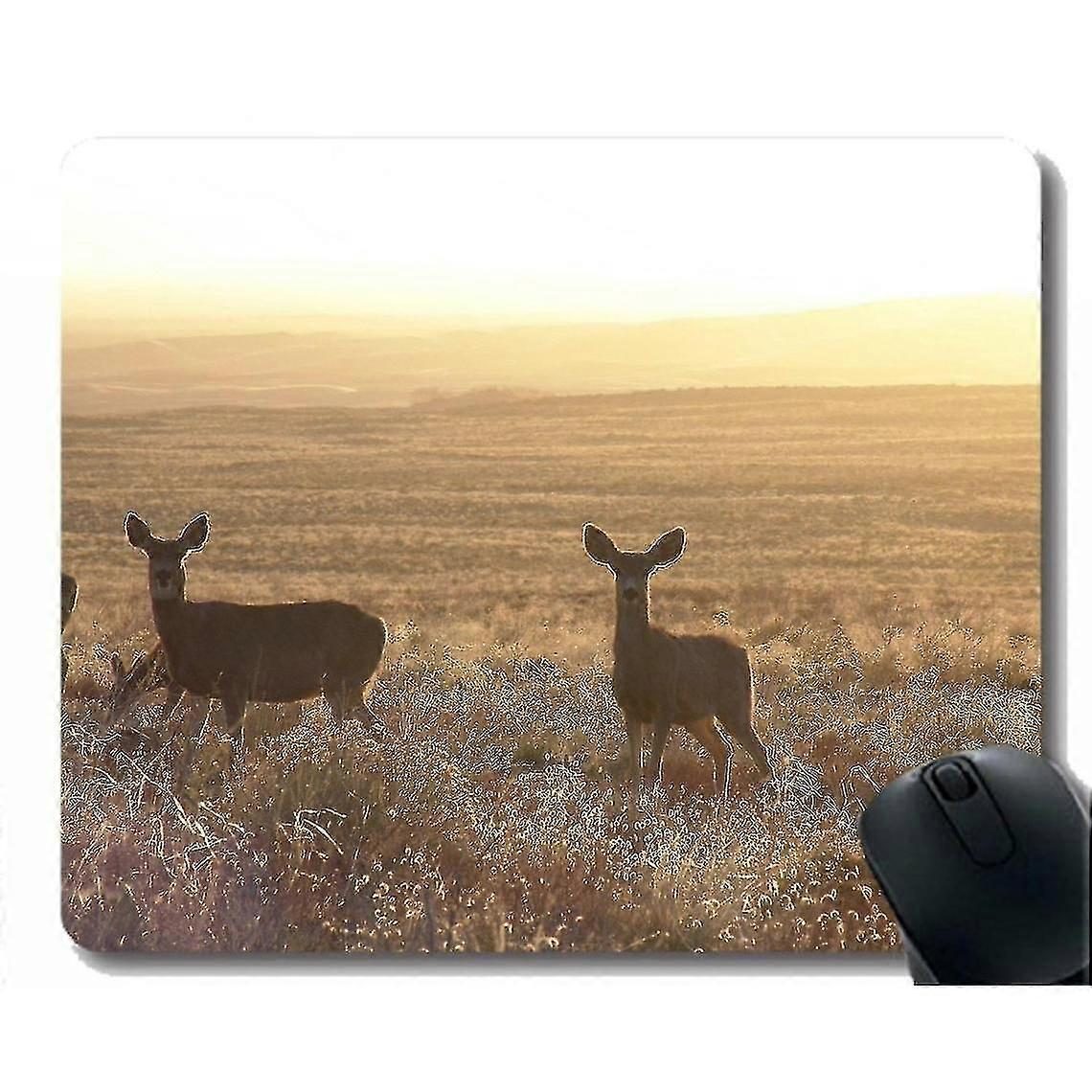 (220x180x3) Mouse Pad With Brown Deer Edges