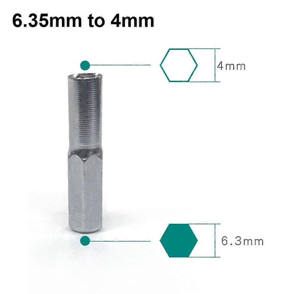 6.35mm to 4mm Hex Transducer adapter Socket magnetic for Screwdriver Drill Bits