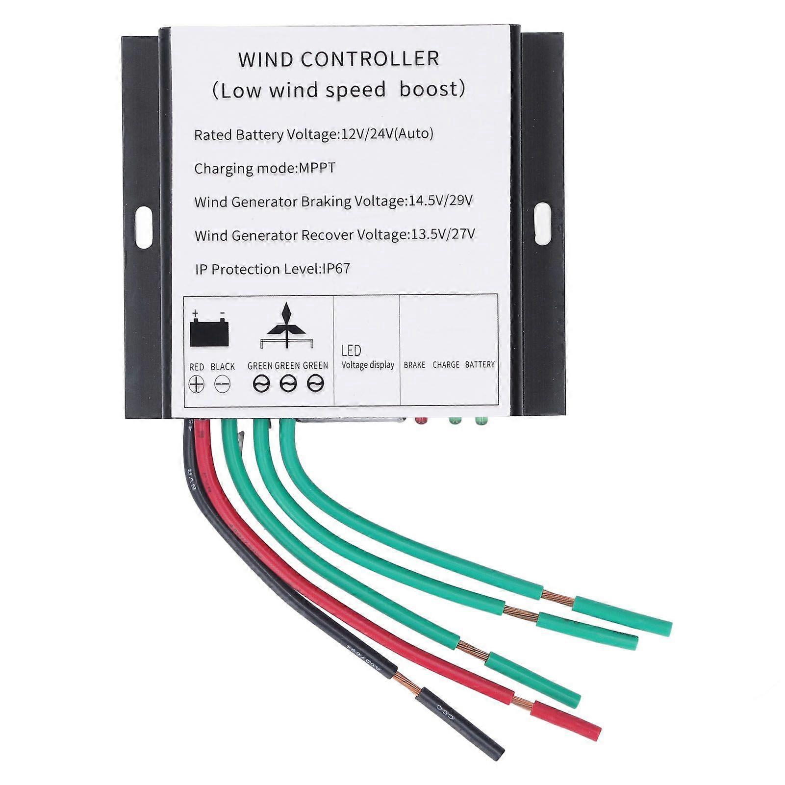 MPPT Wind Turbine Controller 100400W 12V 24V Auto Match Wind Generator Controller with LED Indicator