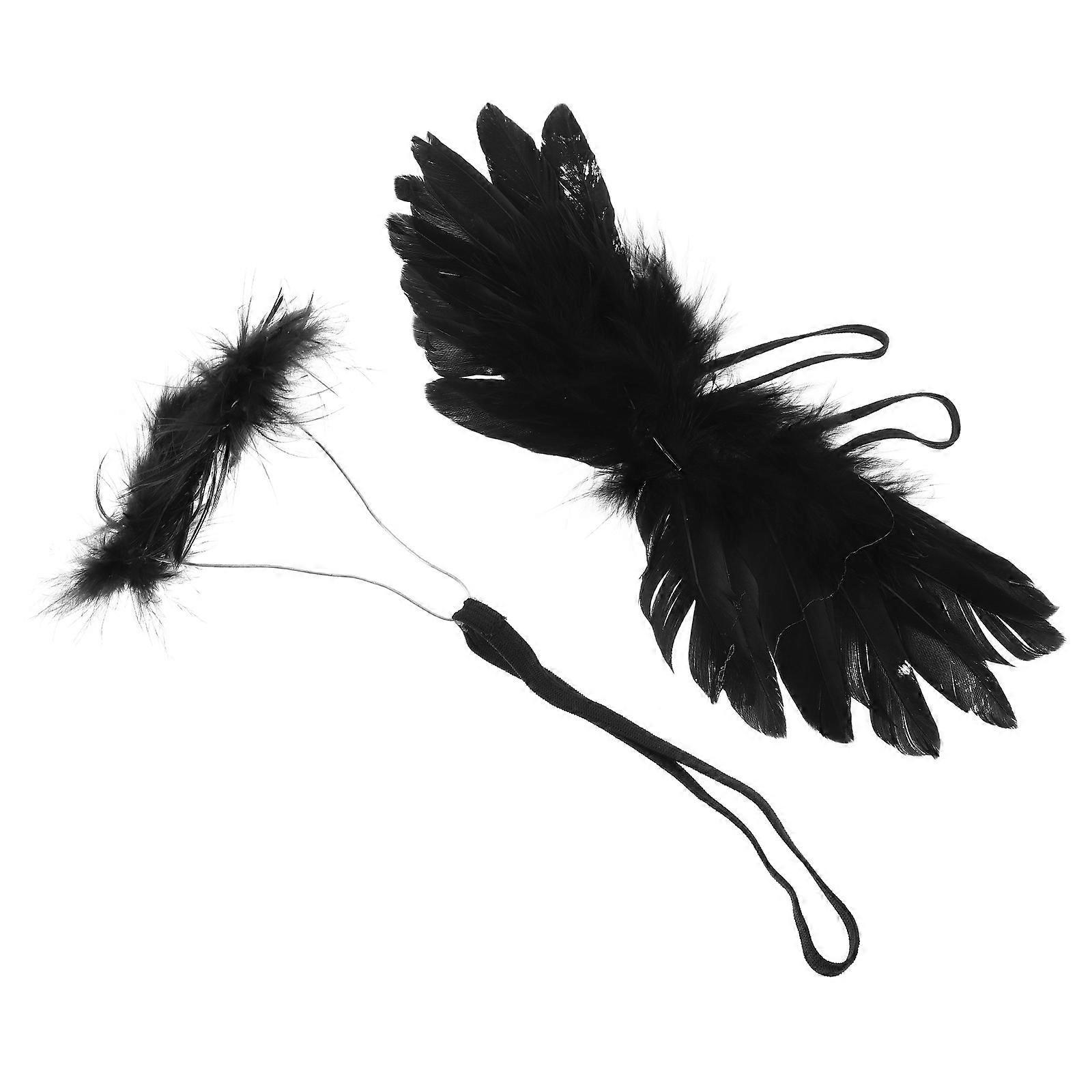 Doll Cosplay Wings for Creative Dress Up 1Set with Plume and Iron Elements