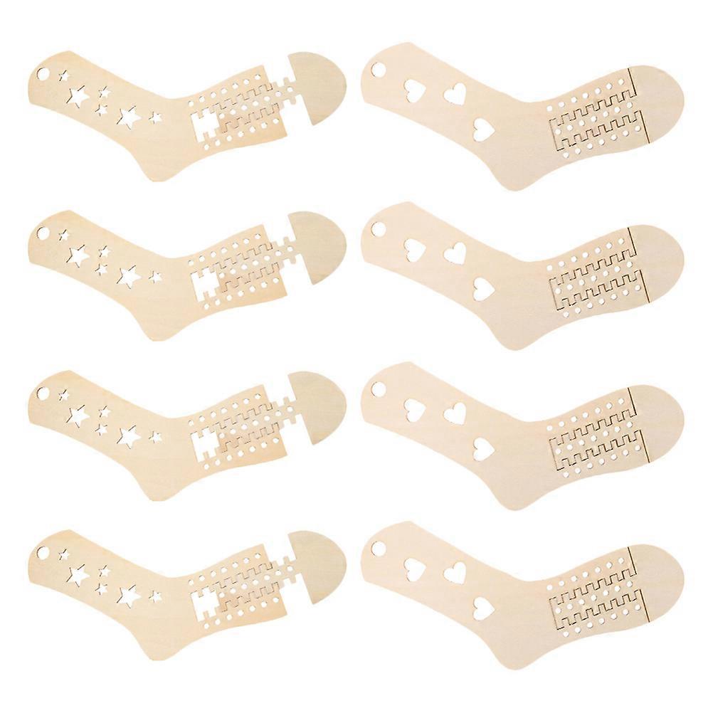 Knitting Sock Blockers Wood Tools for Knitting 4Pairs Sock Blocking Forms