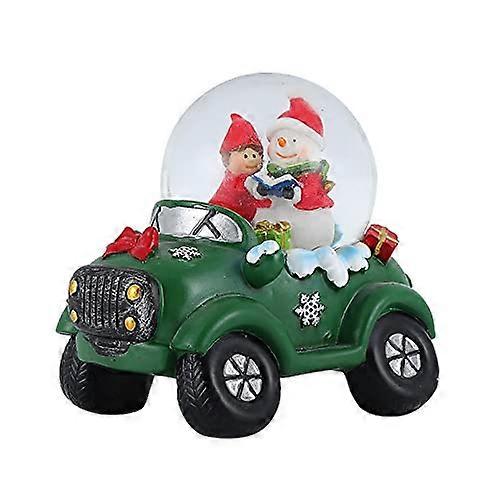 Santa Snow Globe Lantern Snow LED ColorChanging Christmas Ornament For Home Decor Green