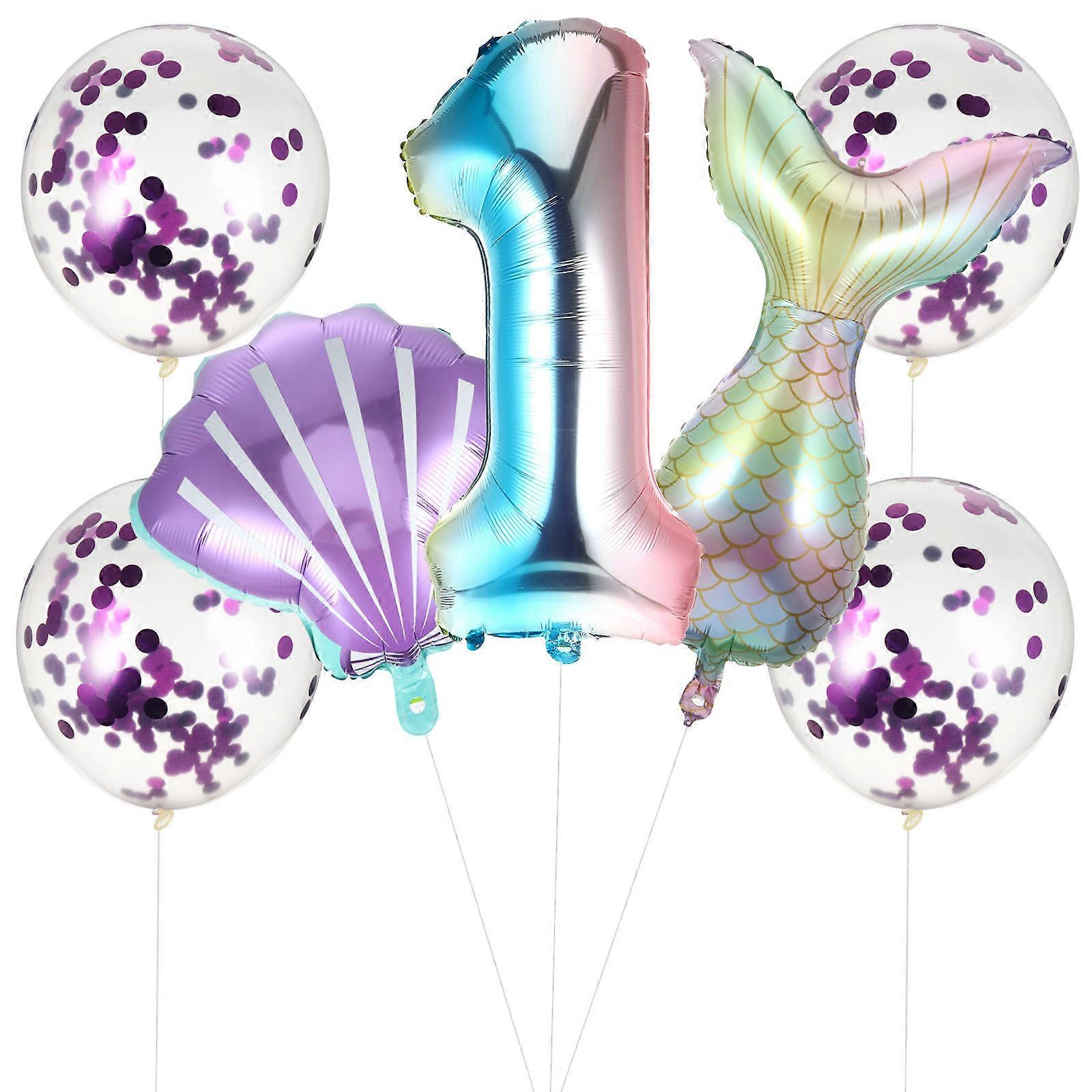 Mermaid Balloon Latex Balloon Set for Birthday Party Decor 1Set