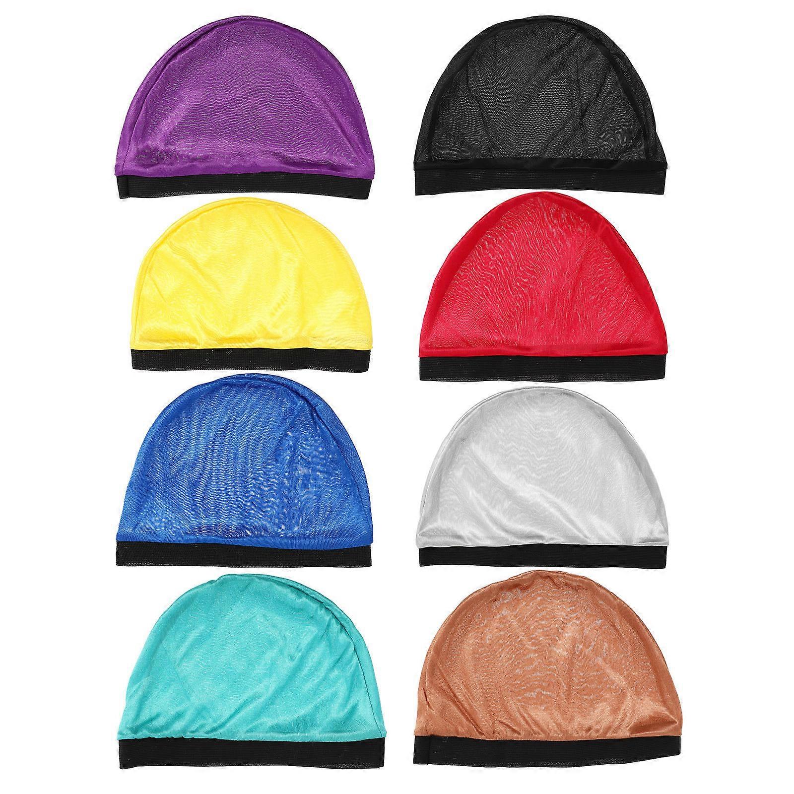 Men Elastic Silky Wave Cap for Breathable Wear 16Pcs Durable Set