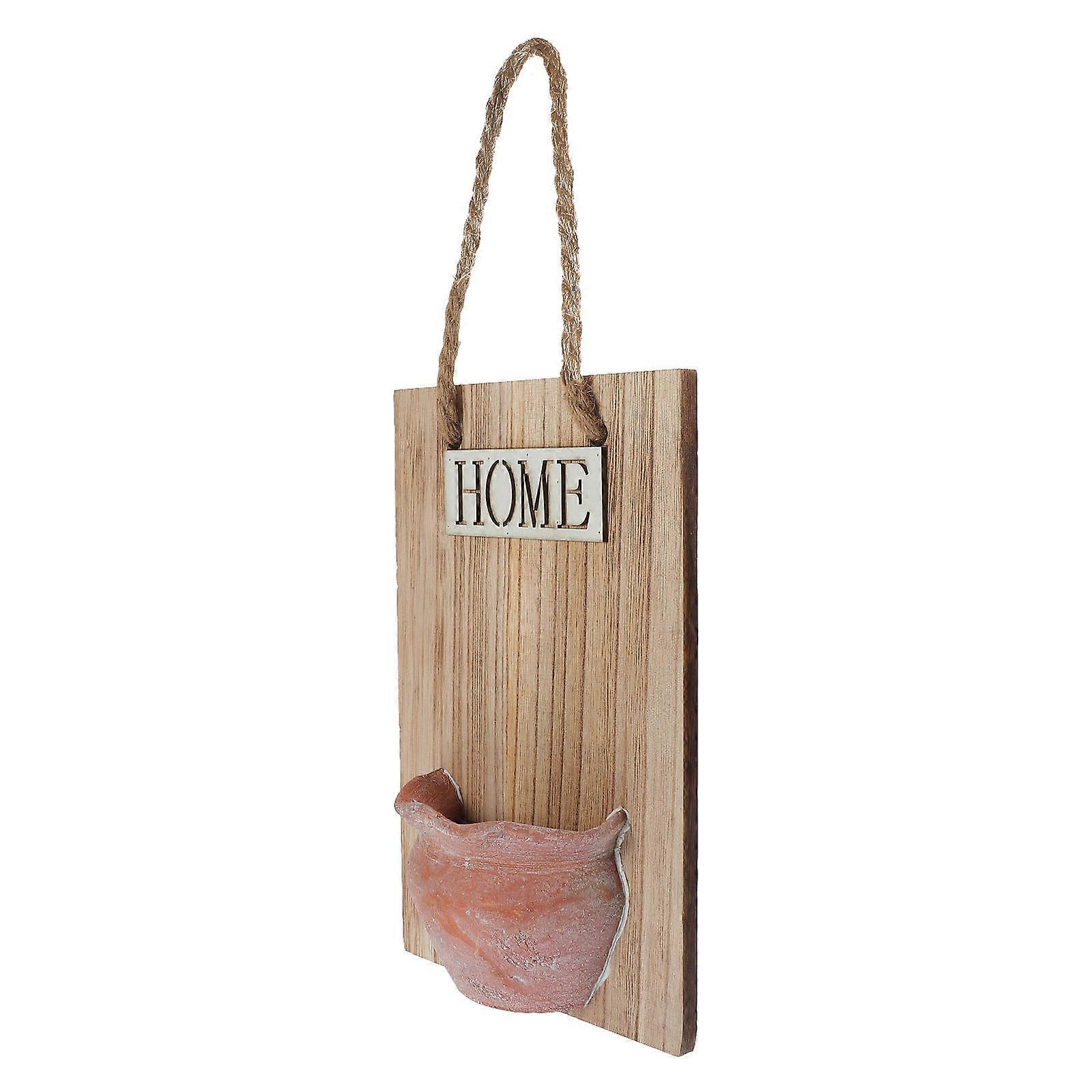 Rustic Hanging Flower Pot Holder Wall Mounted Planter for 3Pcs Decoration