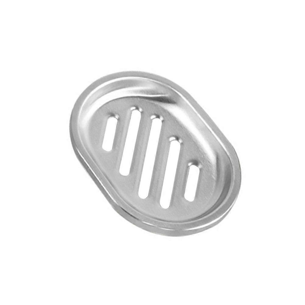 Shower Soap Holder Reducing Bacteria Growth Double Layer Silver 13 x 9.8 x 2cm 1Pcs