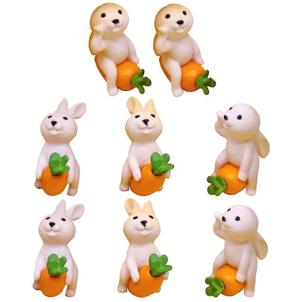 Rustic Rabbit Mini Decor for Playing 32Pcs Bunny Decorations
