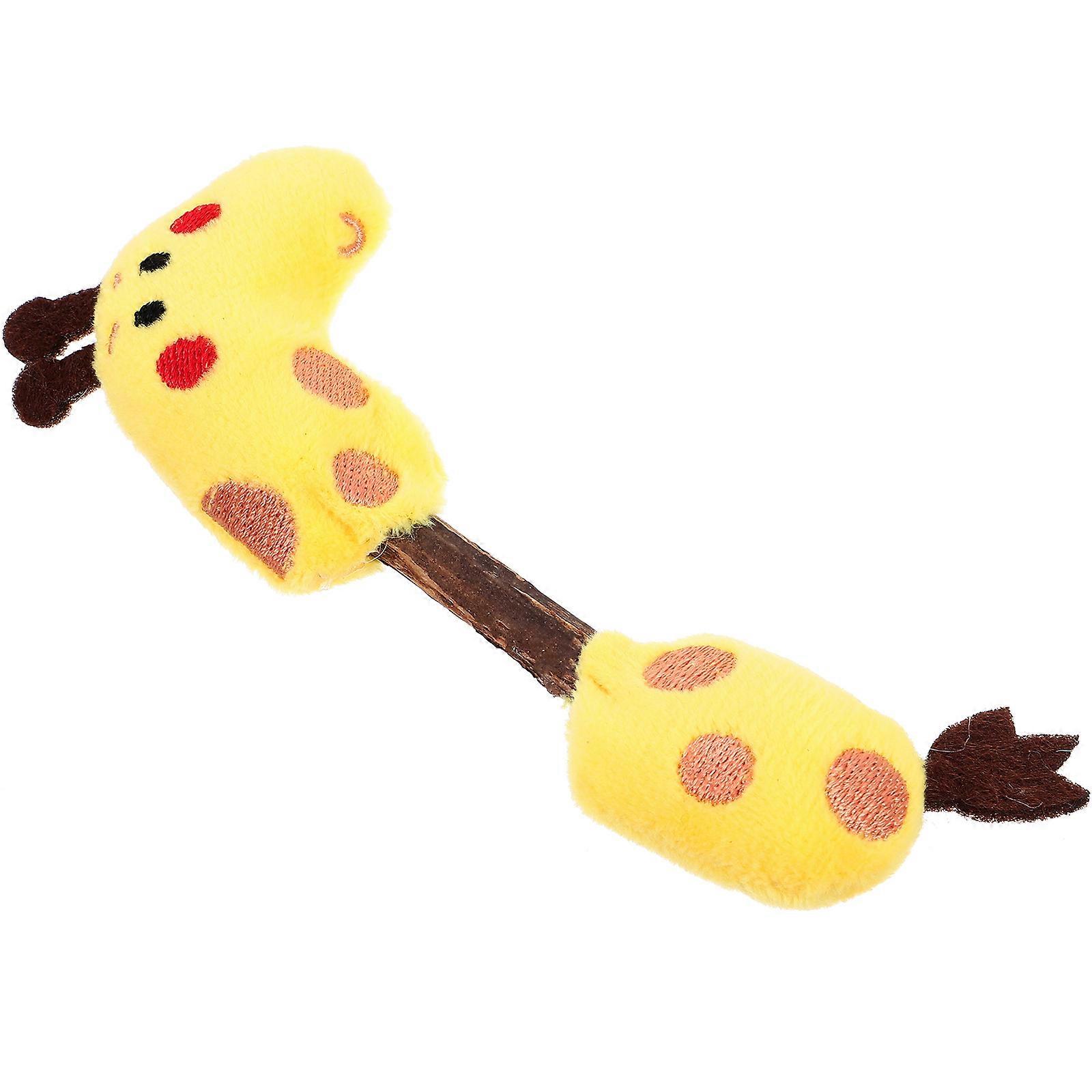2Pcs Cat Teething Chew Stick Designed For Cats And Kittens Yellow Color For Mental Stimulation Play