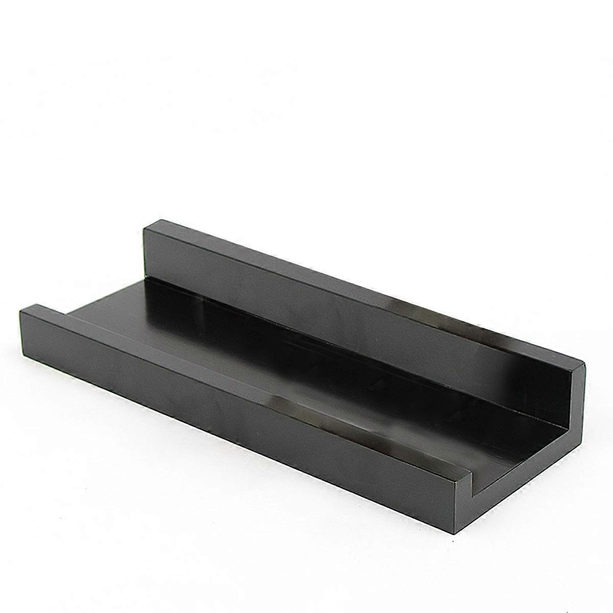 Bamboo Wall Floating Shelf Rack for Articles Storage 1 Piece Black