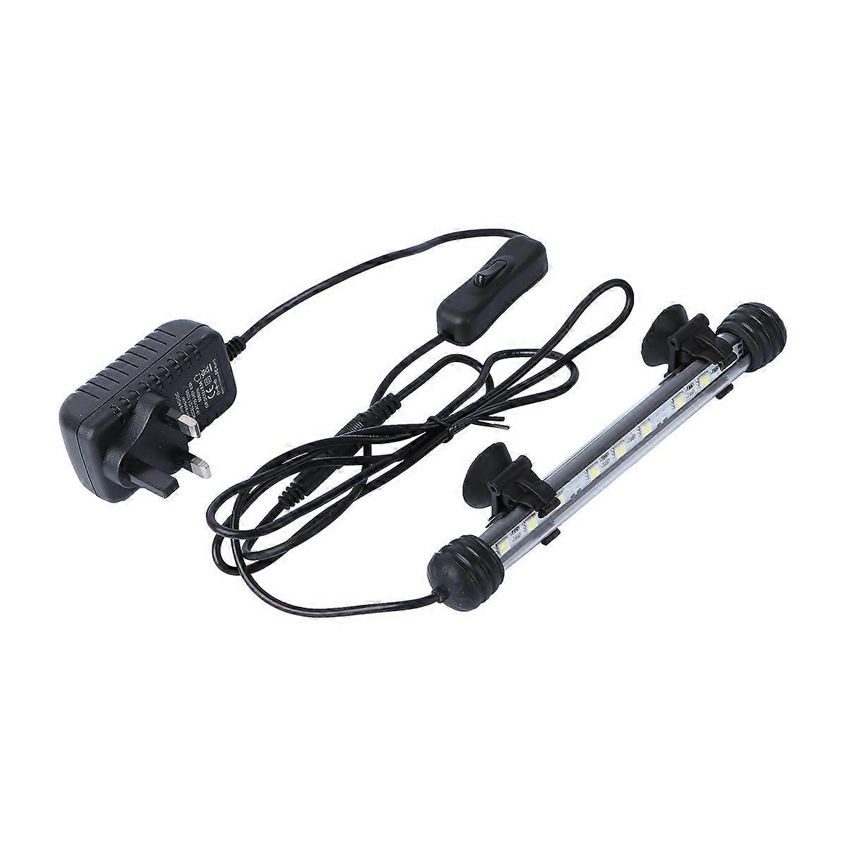 Fish Tank Light LED Aquarium Lamp for Lighting Use 2Pcs Black Waterproof
