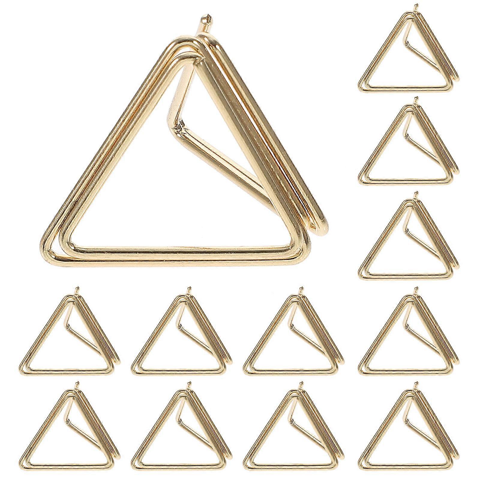 Triangle Paper Clips 150Pcs Simple Style For Memo Storage Photo Fixing Applications Stylish Golden Color