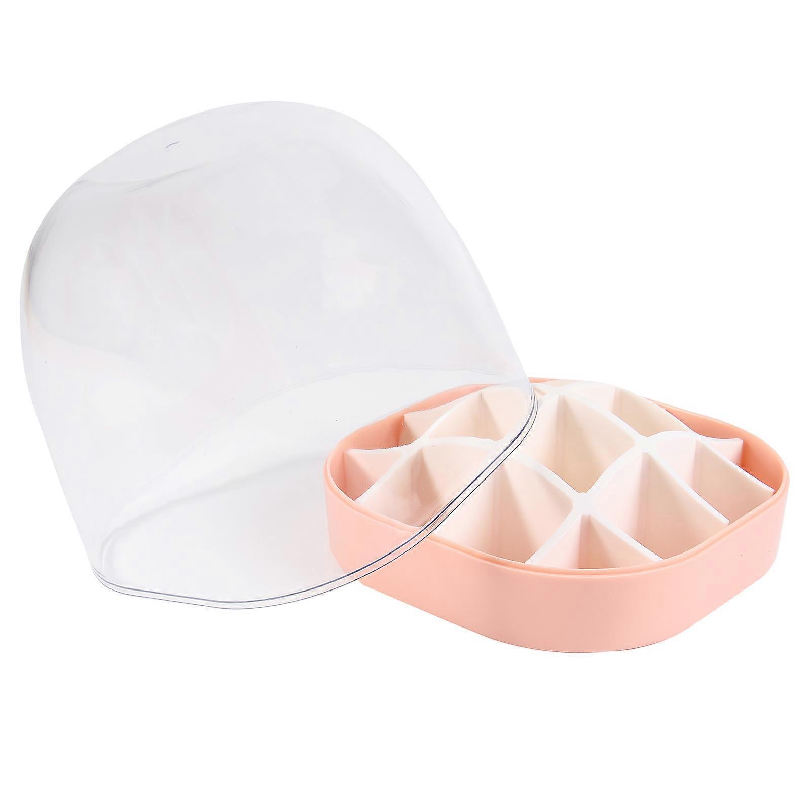 Transparent Lipstick Storage Box for Cosmetics Organizer 2Pcs with 16 Grid Compartments