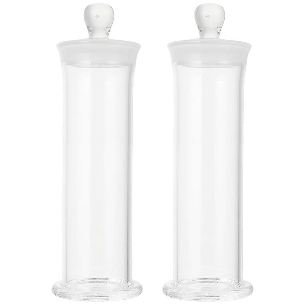 2Pcs Clear Thickened Bottle for Research Use Made of Glass in Transparent Color for Specimen Storage