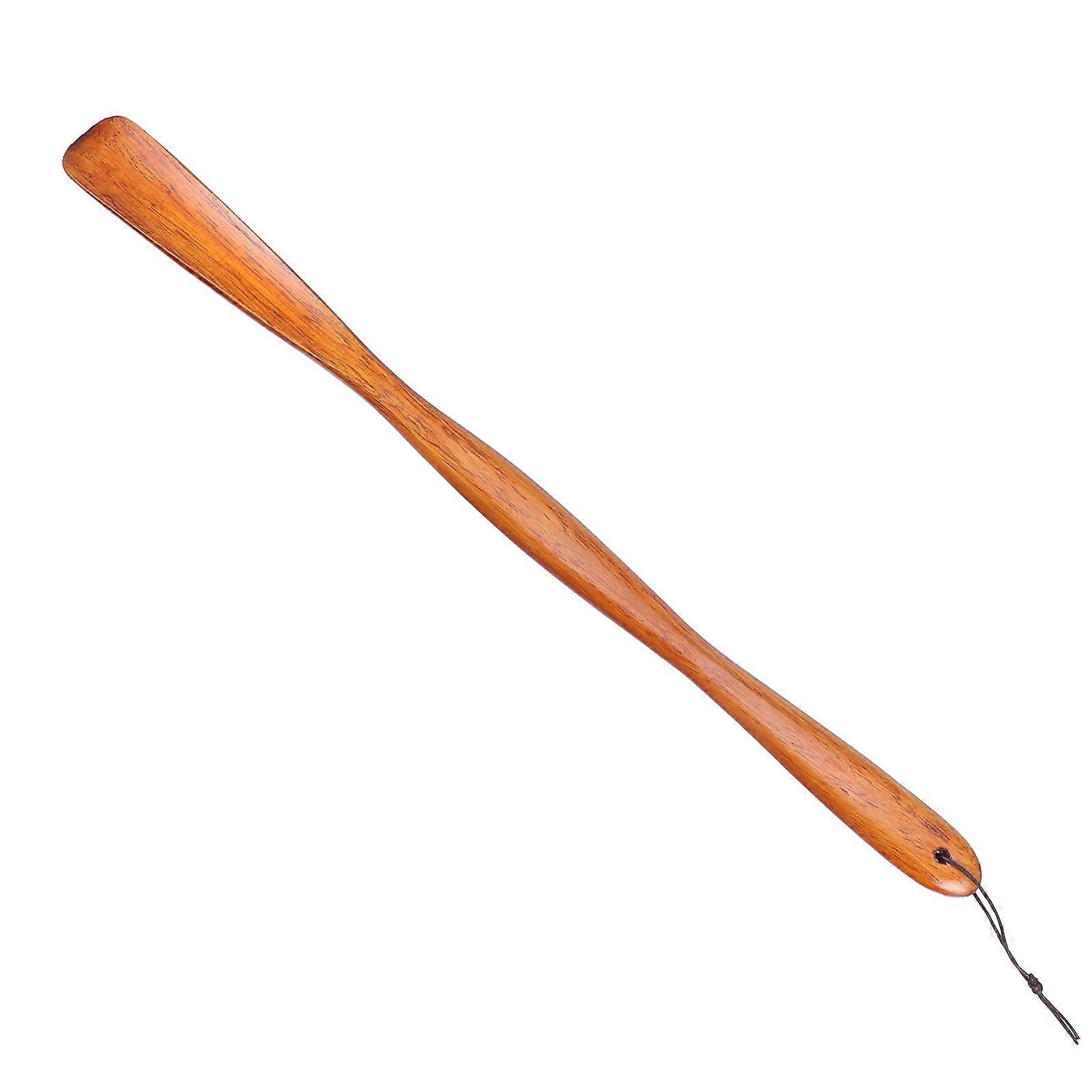 Shoe Lifter Wooden Long Handled For Elderly Daily Use Smooth Surface Wood 21.50X1.57X0.39in 1Set