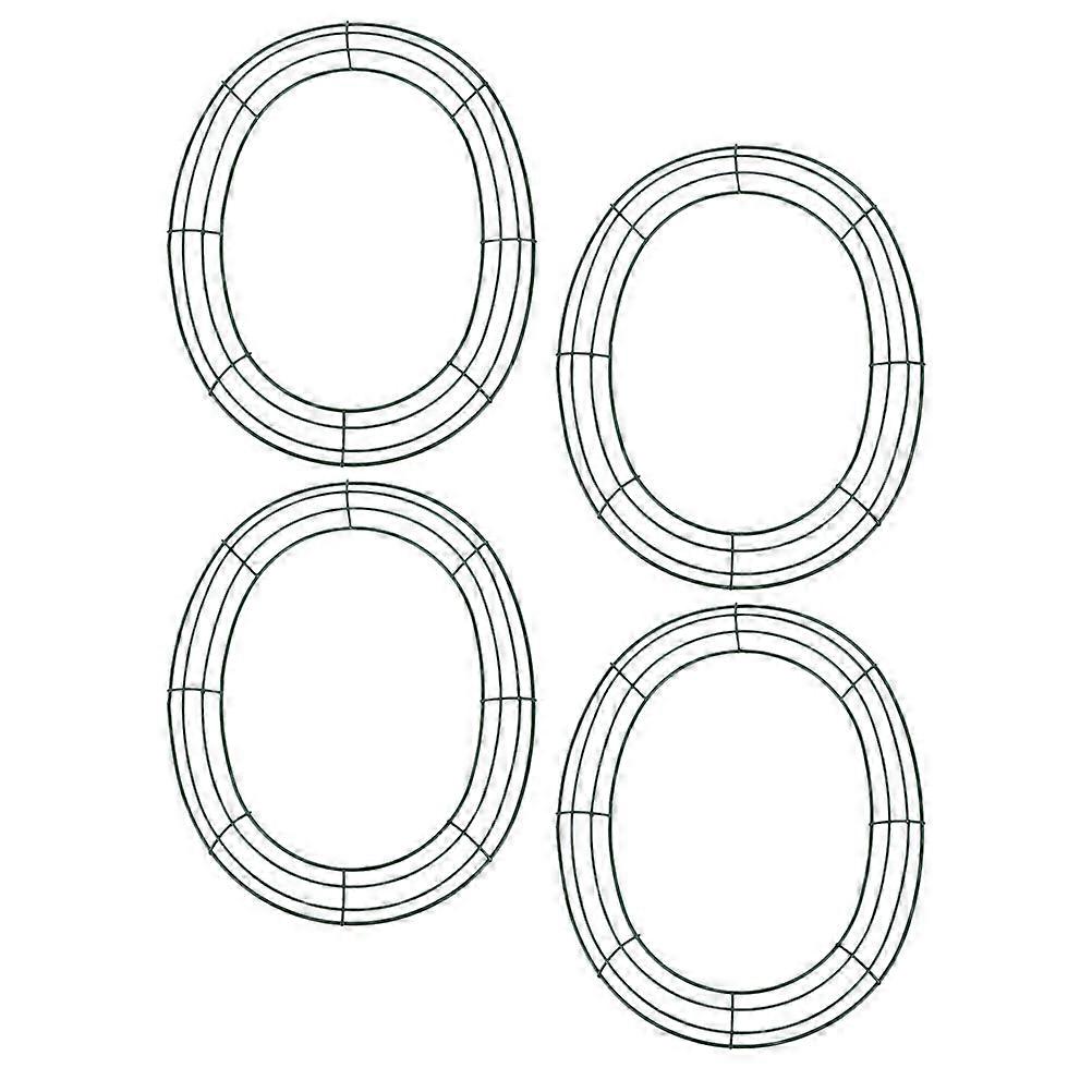 Metal Wreath Frames Easter Egg Shape for DIY Craft 8Pcs Green