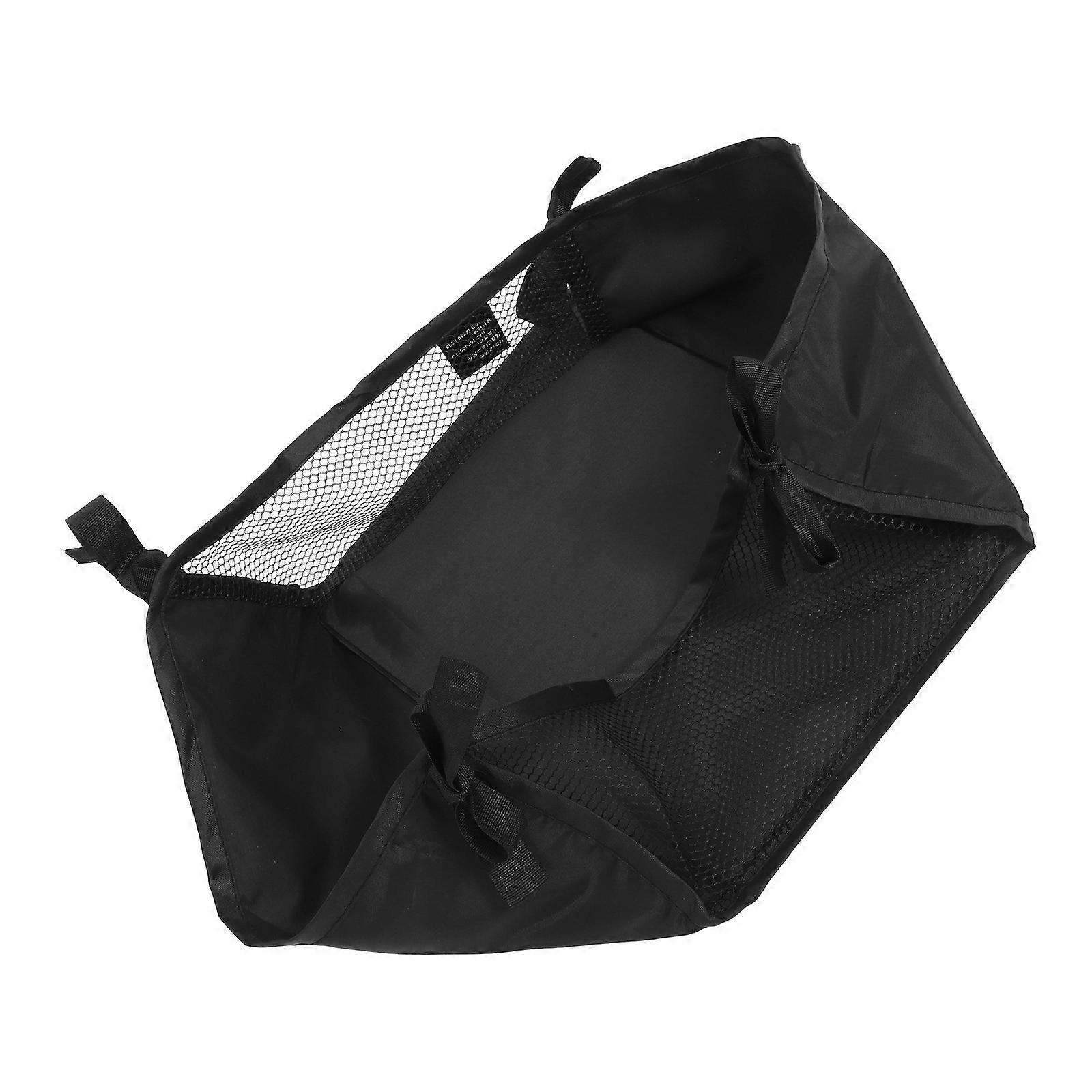 Stroller Bottom Storage Bag Organizer for Diaper Black Oxford