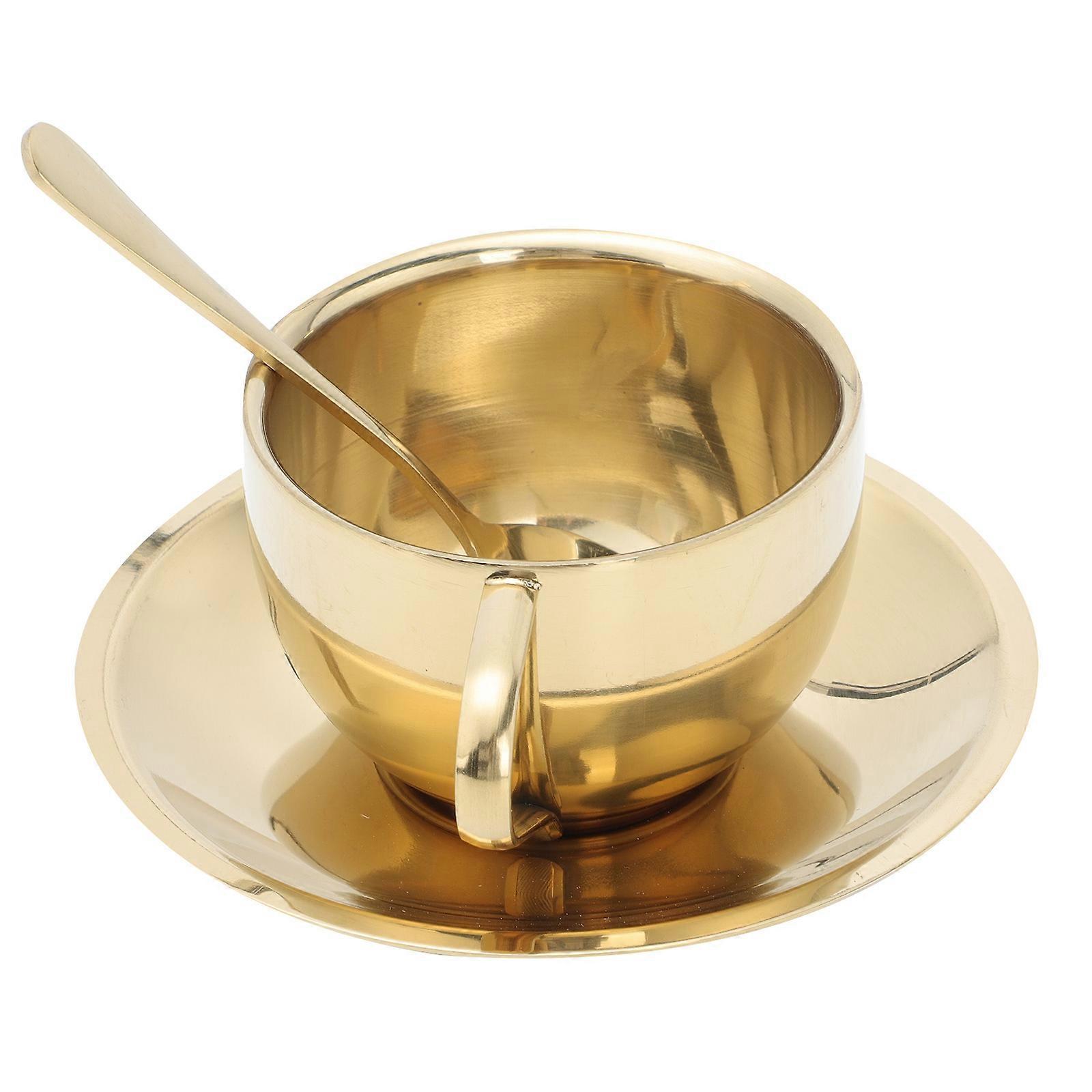 Household Mug Coffee Cup Set for Tea Drinking 4Sets with Spoon and Dish