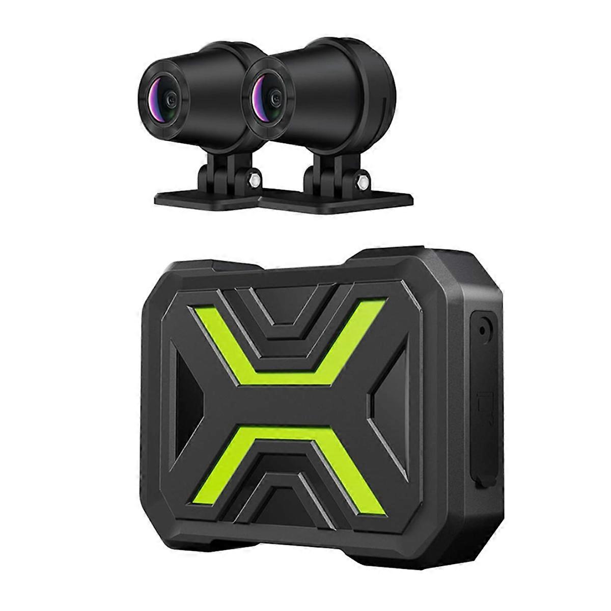 Motorcycle Dash Camera,1080p Front Rear Video Recorder, Night Vision,