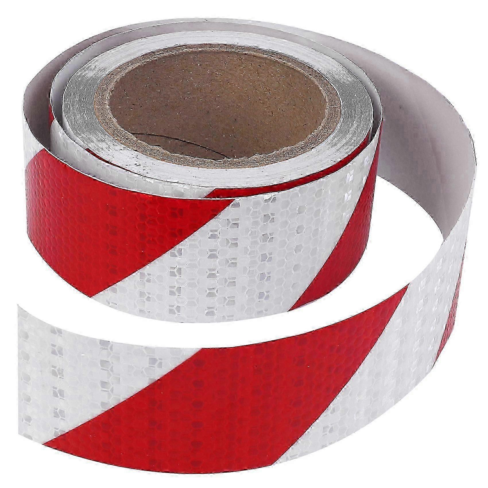 Hieno 10 m x 5 cm turva- ja varoitusteippi, heijastinteippi, itseliimautuva teippi, heijastinnauha, liikennettä heijastava