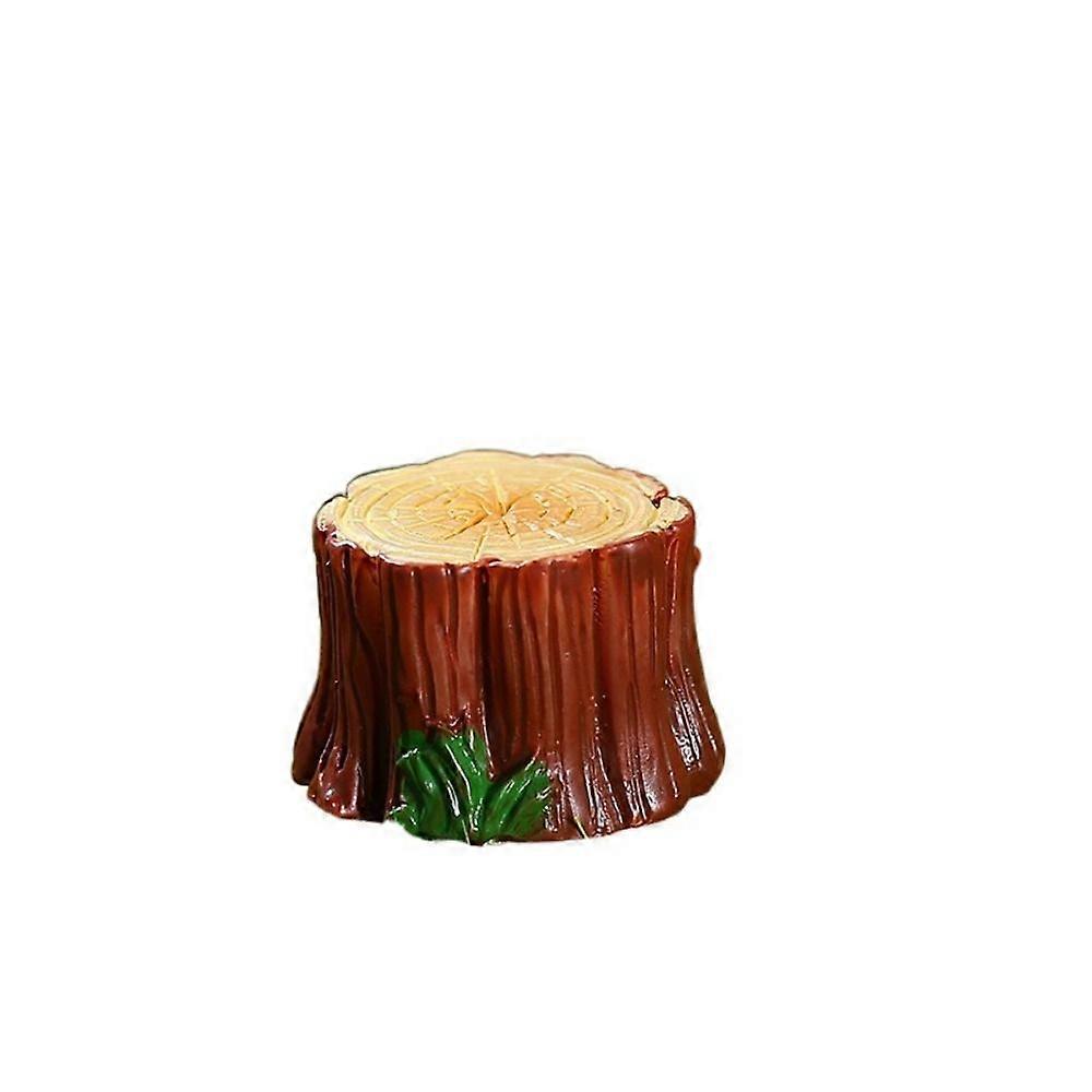 Creative Cute Simulation Tree Stump Tree Stump Shape Cartoon Resin Small Tree Stump DIY Tree Stump Ornaments Outdoor