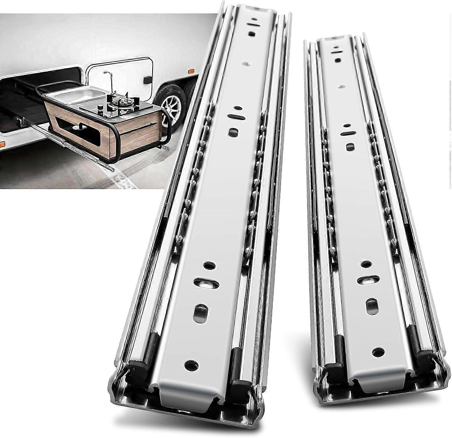 1 Pair (2pcs) Heavy Duty Drawer Slide, Load Capacity up to 68KG