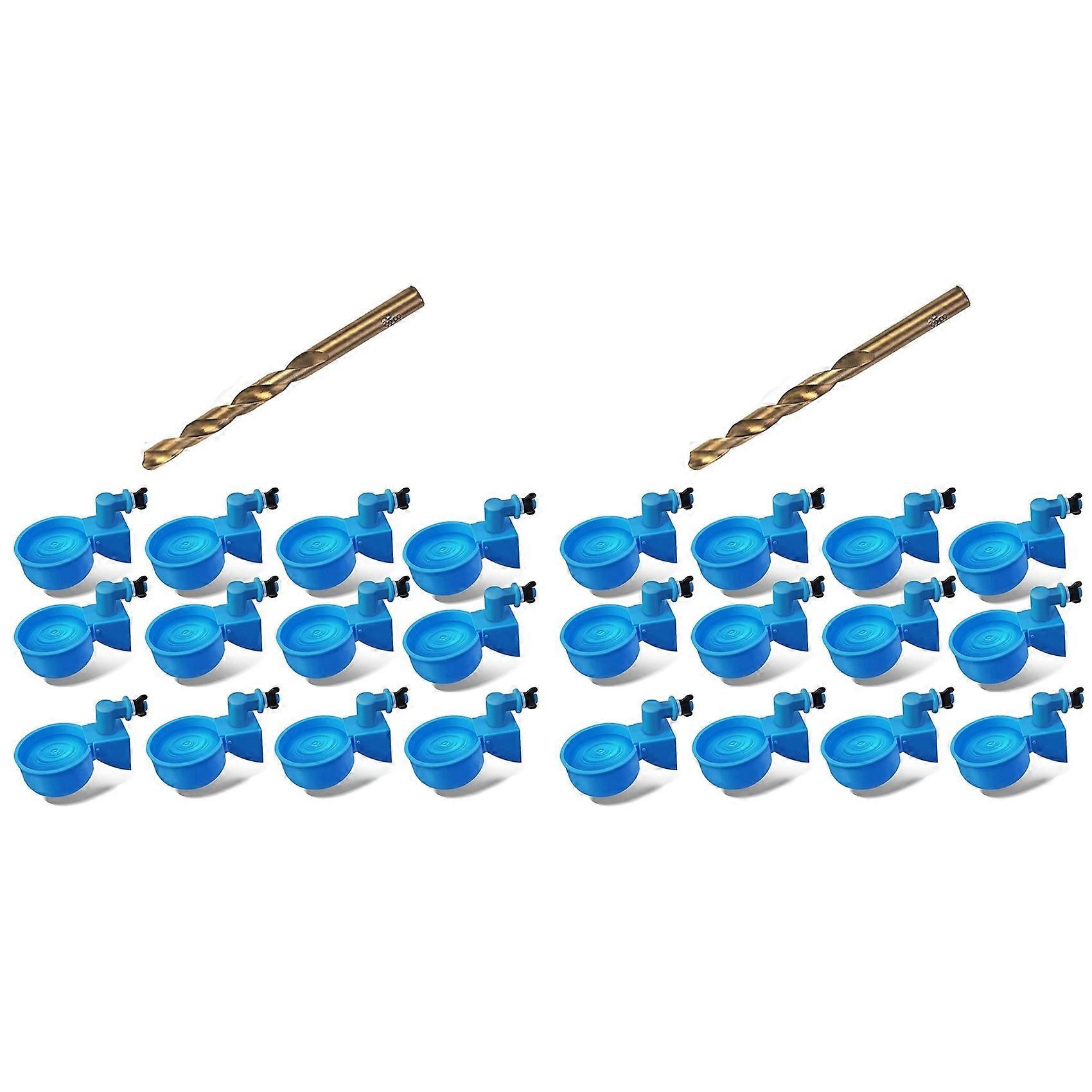 Chicken Waterer Larger Automatic Chicken Waterer Cups DIY Poultry Chicken Waterer Kit 5 Gallon for Chicken, Duck 24 Pcs