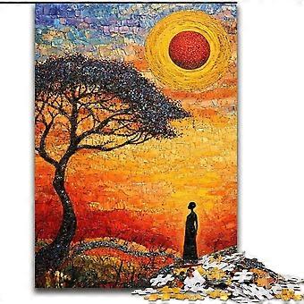 Puzzle für Erwachsene und Jugendliche, afrikanische Graslandschaften für Erwachsene, entspannendes intellektuelles Lernspielzeug, perfekte Dekoration – PT 3905
