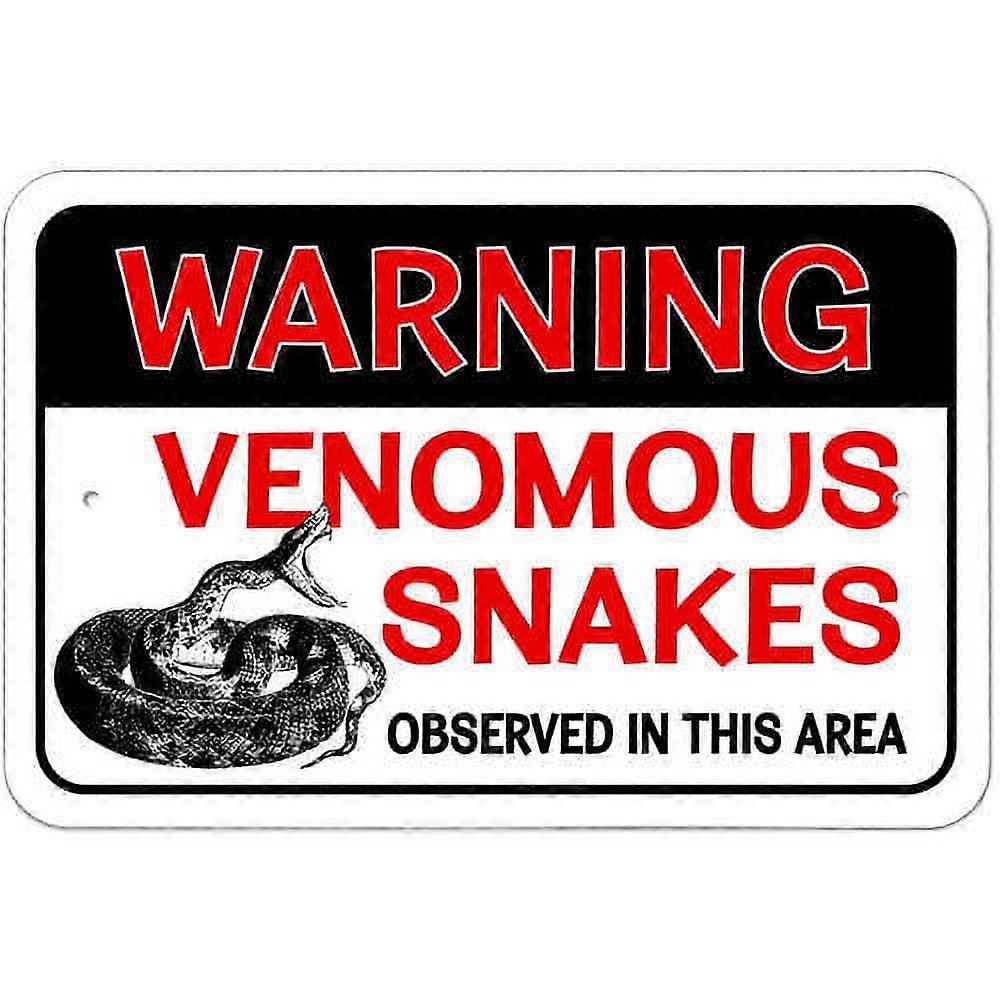Varningsskylt för giftiga ormar observerade i detta område