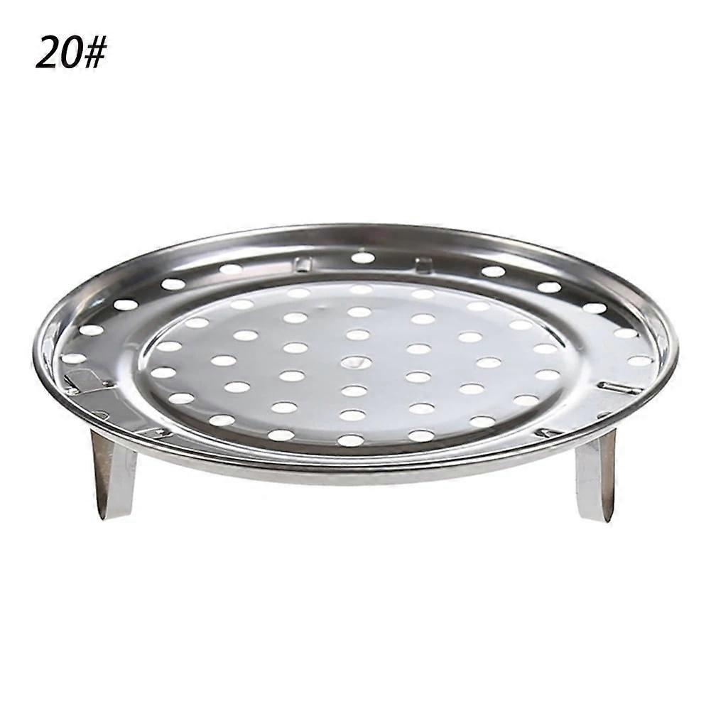 Three Legged Steaming Pan Kitchen Cooking Tool Round Steamer Rack Stainless Steel Steaming Holder Food Boiling Support Stand 20