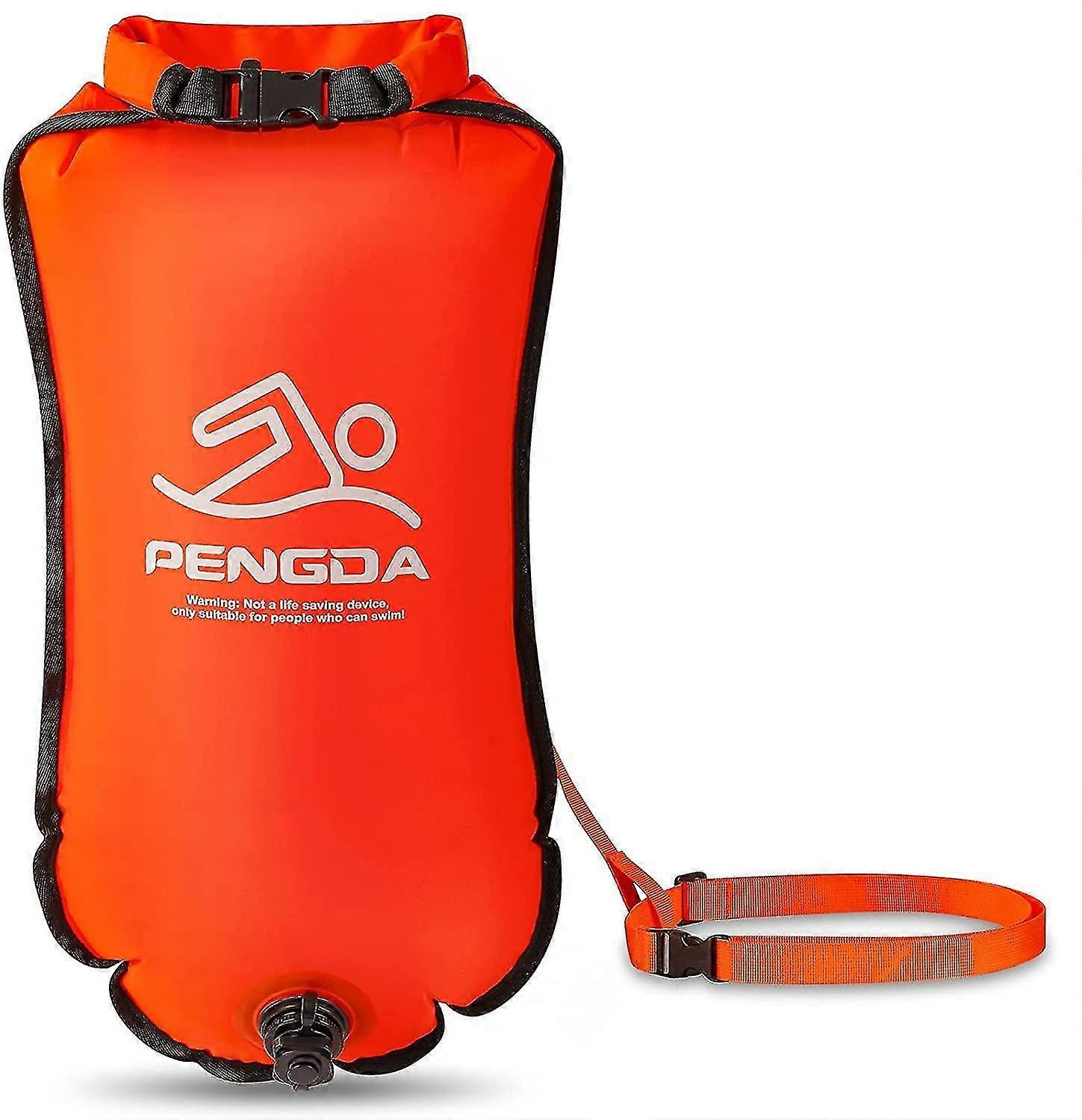 20リットルスイミングブイトライアスロンスイブイカヤッカー、オープンウォータートライアスリート、サーファー、水泳、ボート用