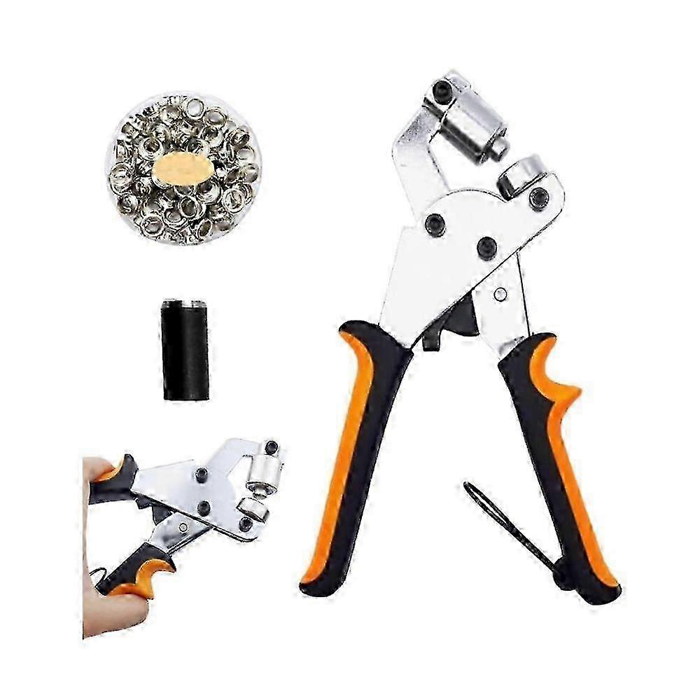 100PCS Grommet Tool Kit, Durable Handheld Hole Punch Pliers with Grommets