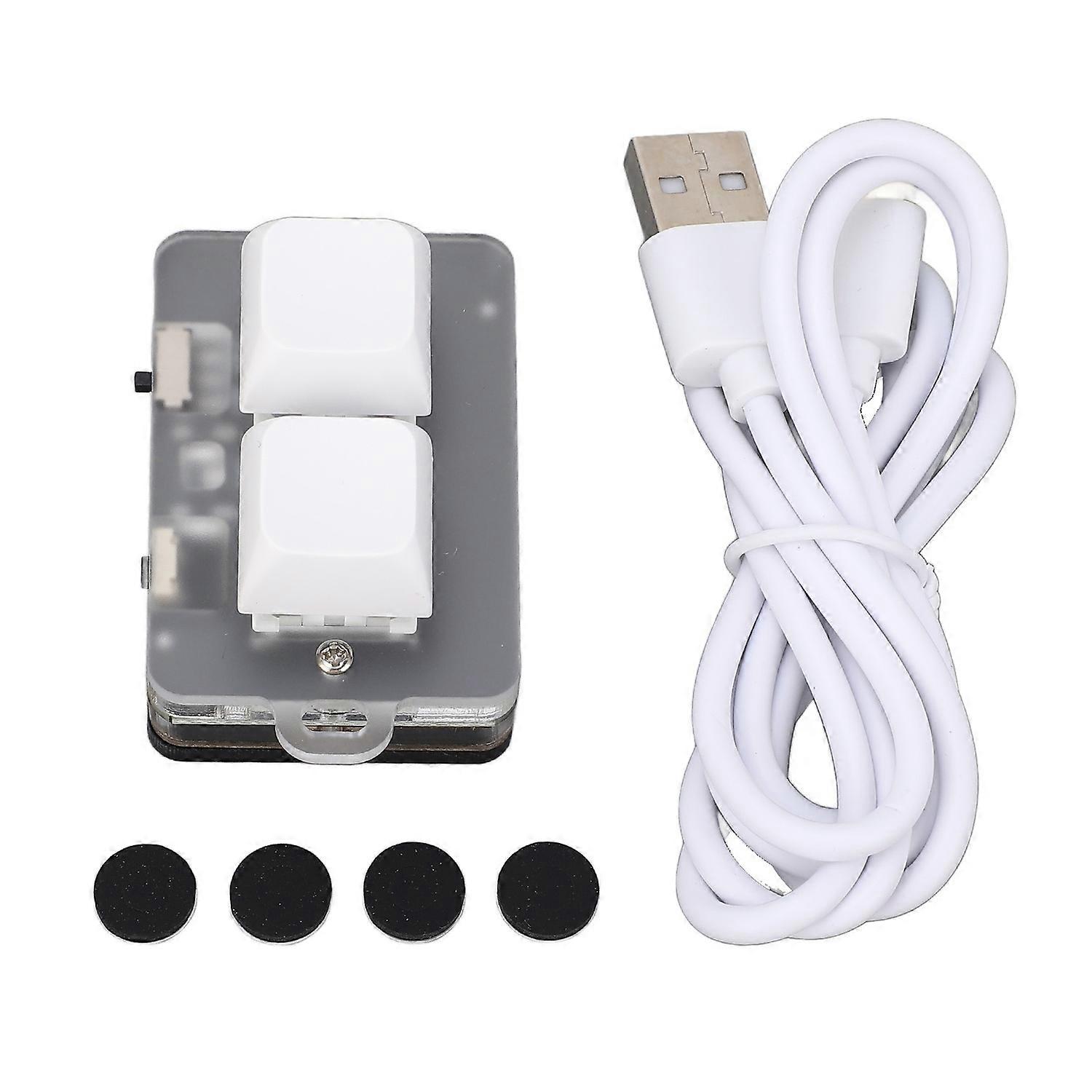 2 Key Keyboard USB C Wired Bluetooth Connection Blue Switch Programmable Macro Mini Mechanical Keypa