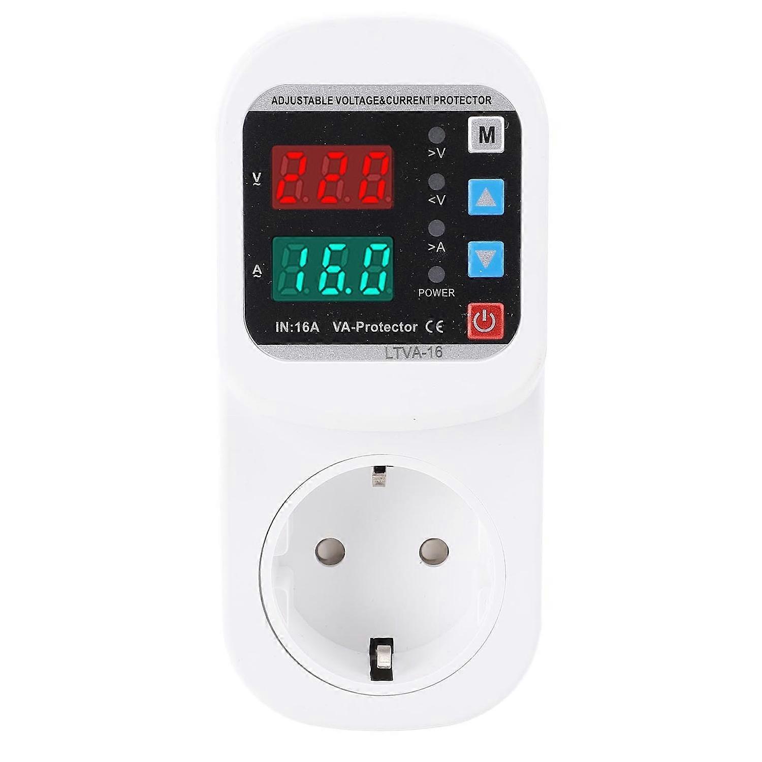 Automatic Voltage Current Safety Socket LED Display Adjustable Voltage Current Surging Safety Socket