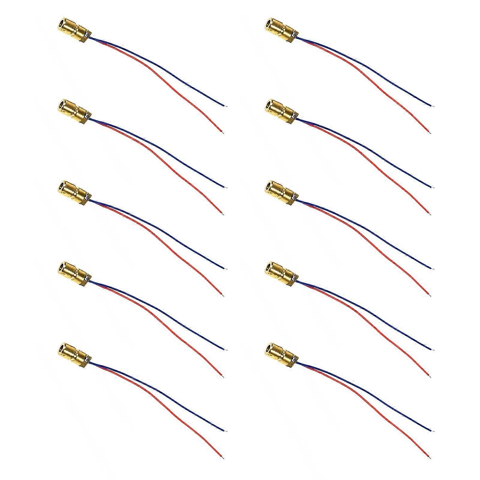 Coppered Head Diode Circuits 6mm Diameter Voltages 3V 5V Adjustable Focusing Red Beam For Positioning Systems Multicolor