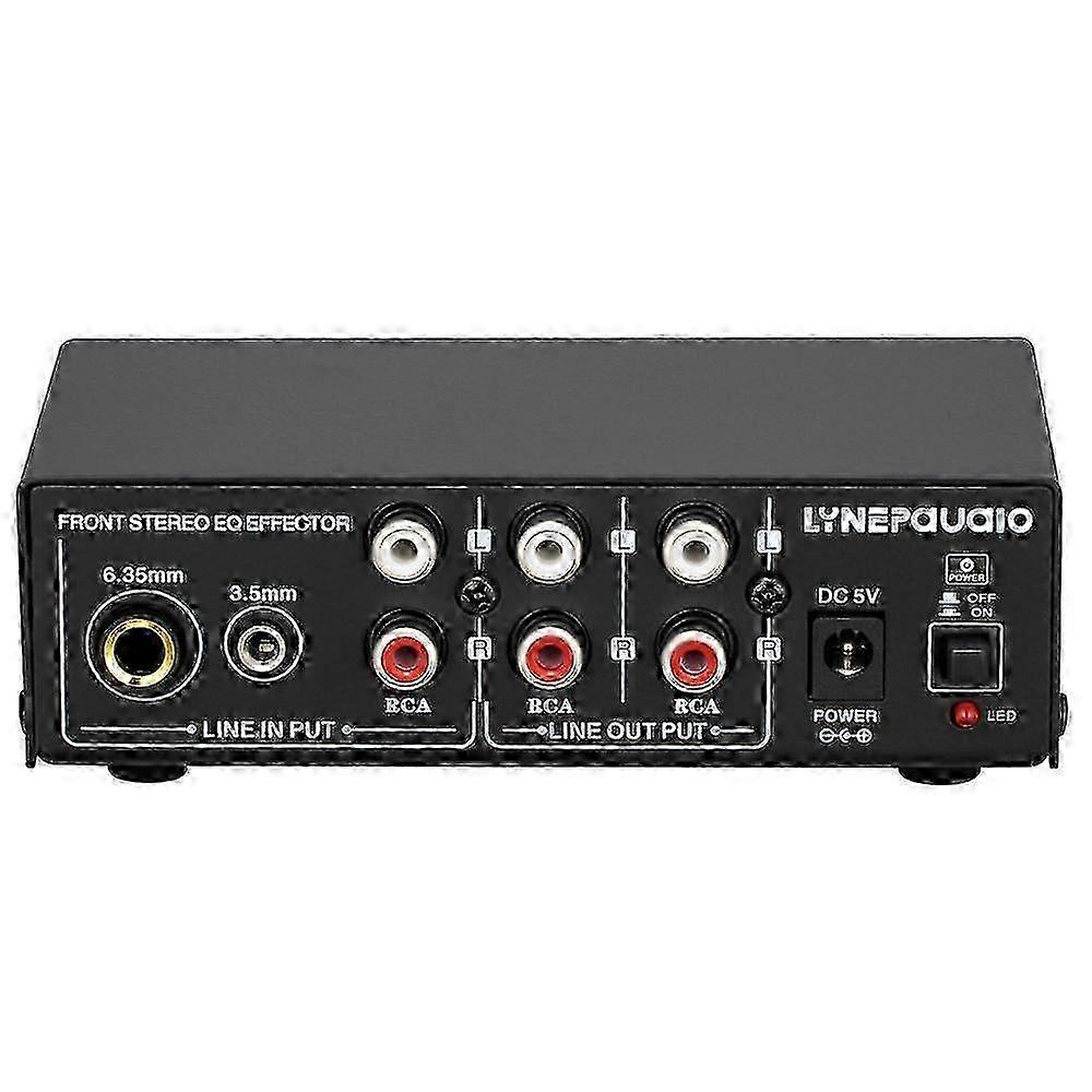 LYNEPAUAIO Stereo Preamplifier Preamp Stereo Toner High/Medium/Bass Adjuster 3-Channel Sound Mixer TOP