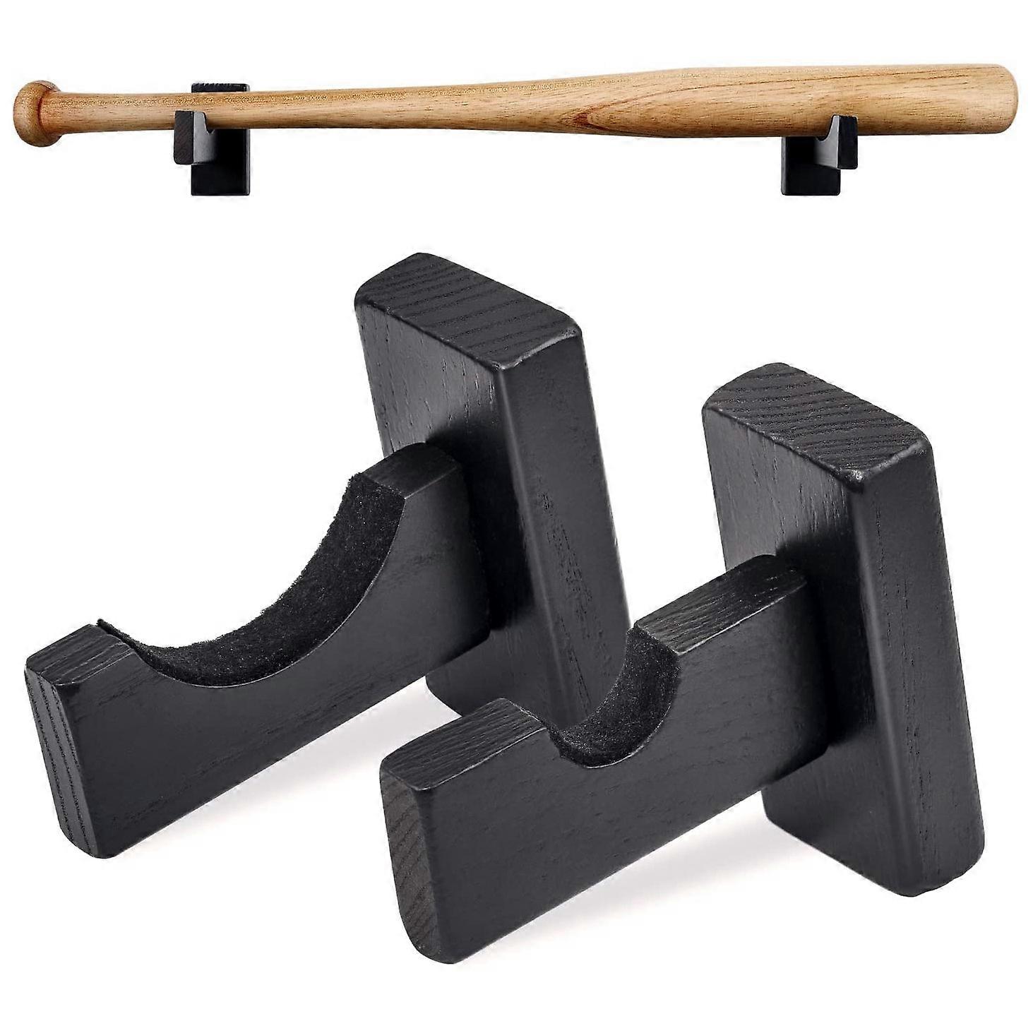 Baseball Bat Display Wall Mount,Bat Holders for Wall Solid with Felt Liner and Hidden Screws Bat Wal